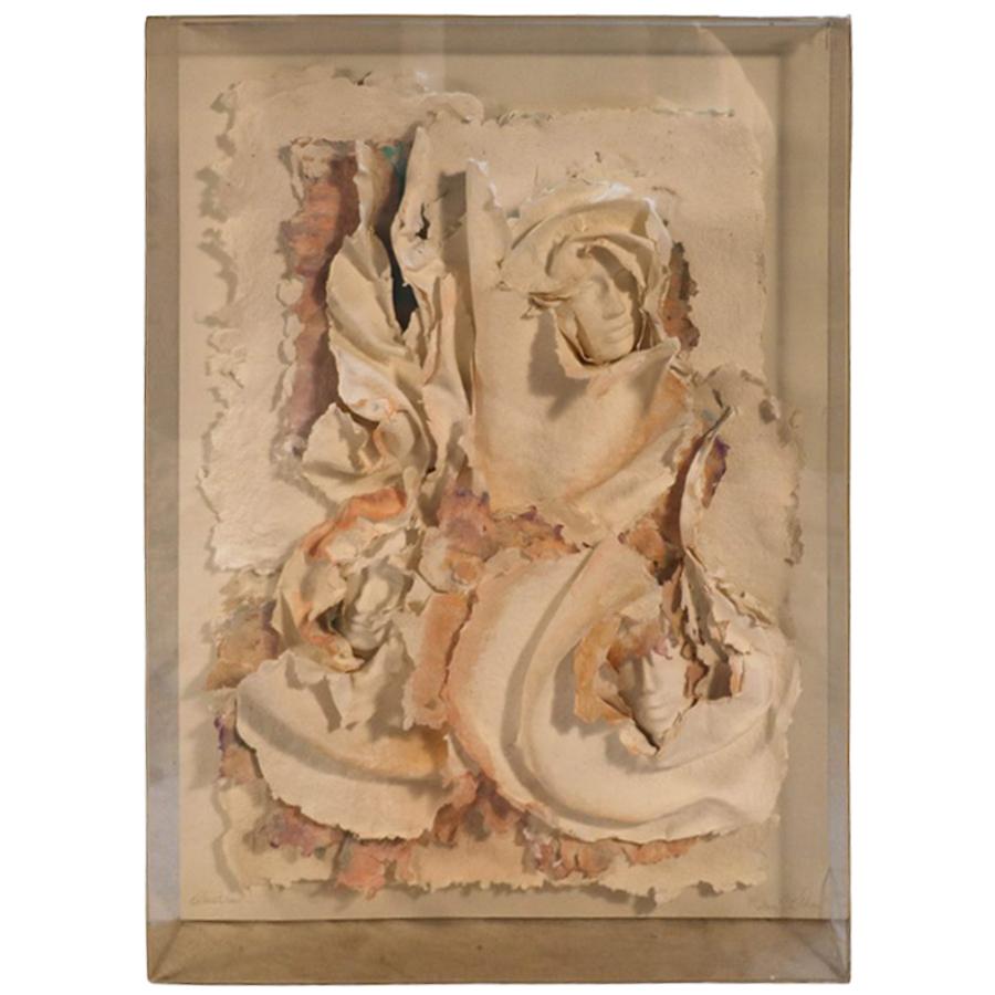 Marcia Mazur-Gold and Ross Mazur Midcentury Handmade Paper Sculpture For Sale