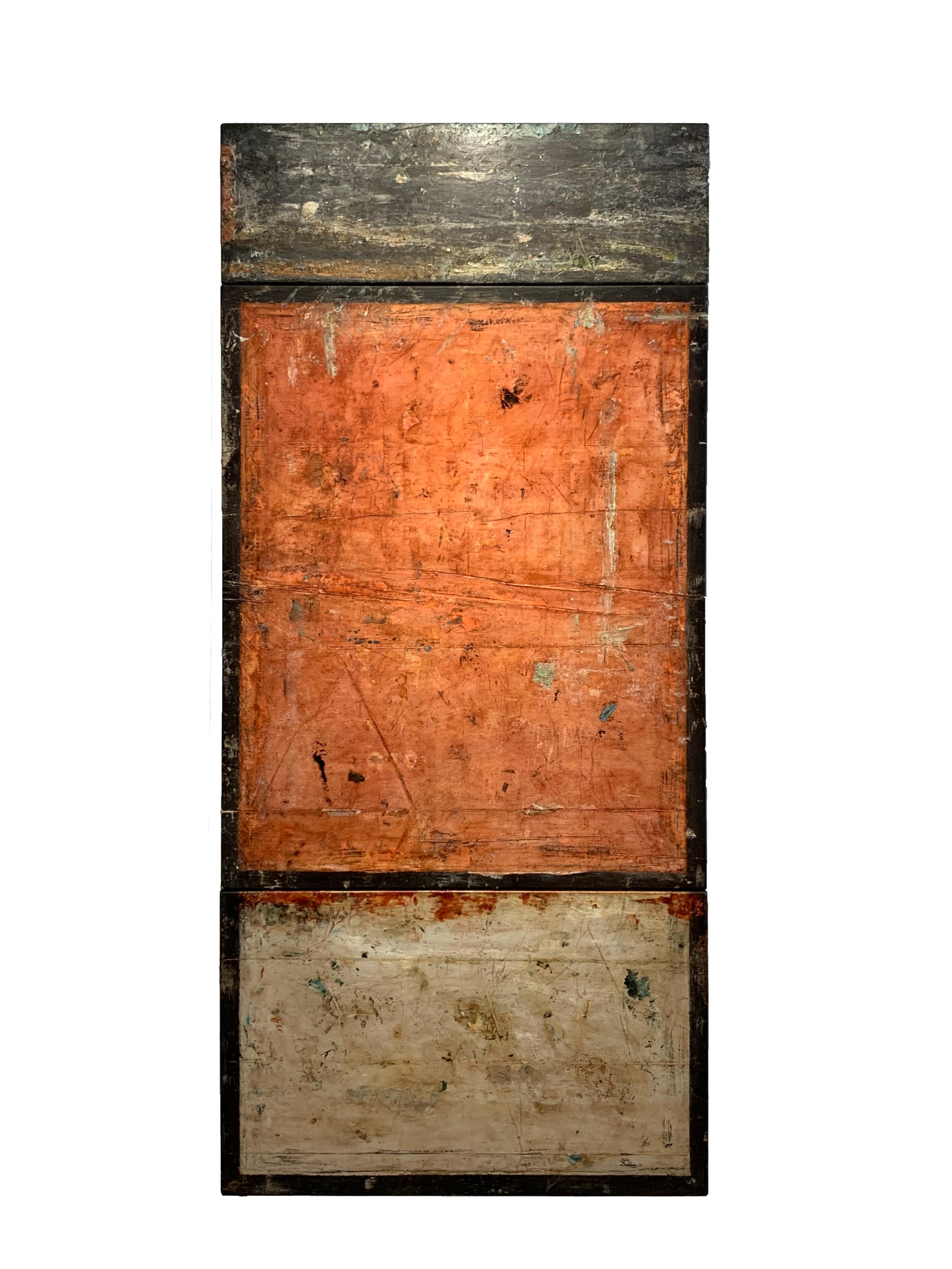Abstract Painting de Marcia Myers - "Frammento del Muro CCIII", Fresco sobre lino
