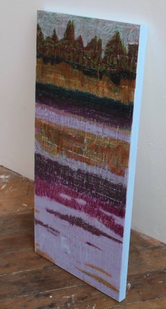 "Stoneybrook", Abstracto, Verde, Azul, Acrílico, Pastel, Técnica mixta, 2016