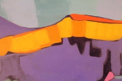 "Crescente", Contemporary, Abstract, Red, Purple, Green, Orange, Oil Painting