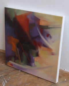"Magico", Abstract, Purple, Green, Pink, Yellow, Oil Painting