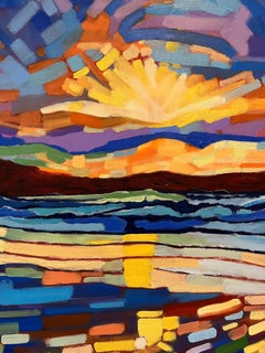 "Sonoro", Contemporary Landscape, Ocean, Blue, Oil Painting, 2025