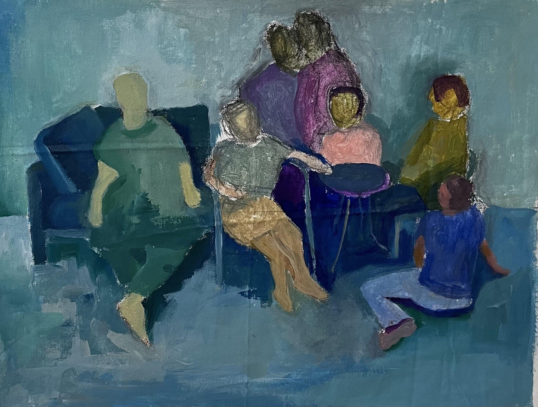 Community, Painting, Acrylic on Canvas For Sale 1