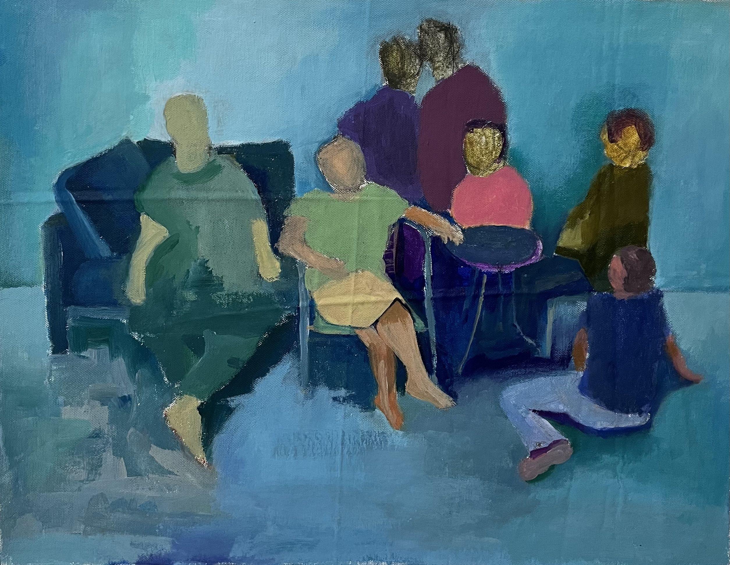Community, Painting, Acrylic on Canvas For Sale 2