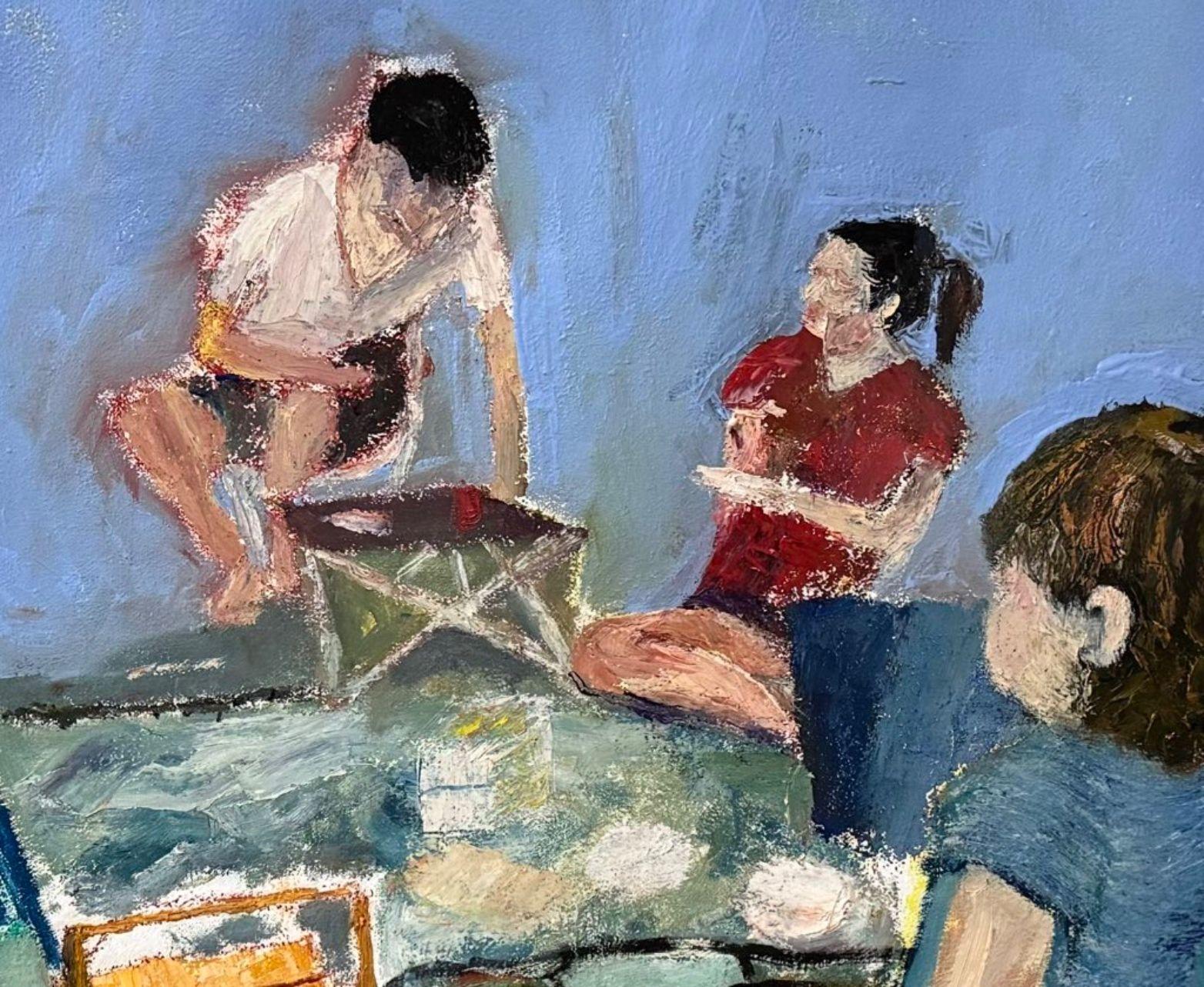 Le DACjeuner sur l'herbe, Painting, Oil on Canvas For Sale 2
