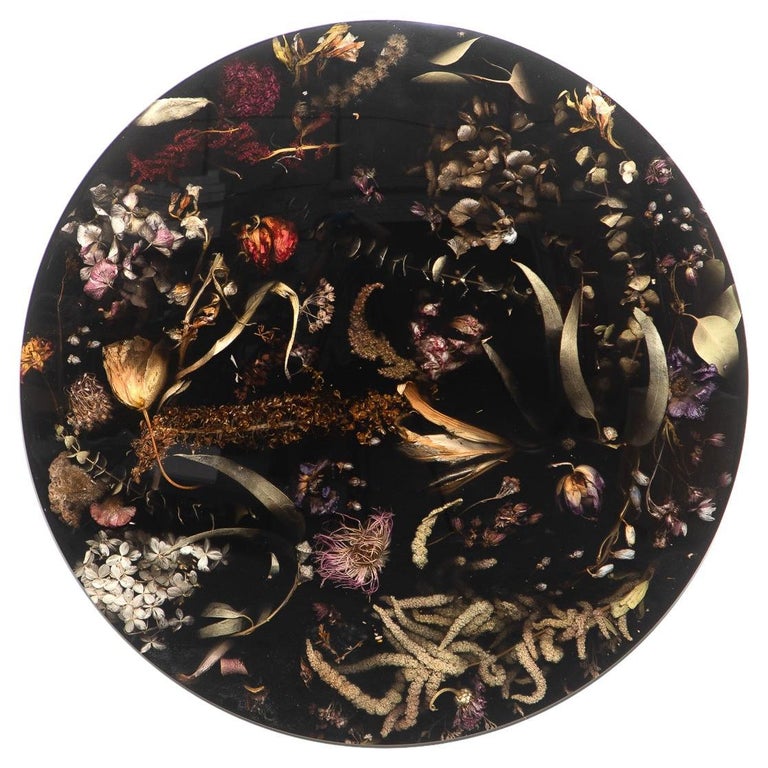 Marcin Rusak, Flora Lens 65 Wallhanging Object, Black Polished Finish ...