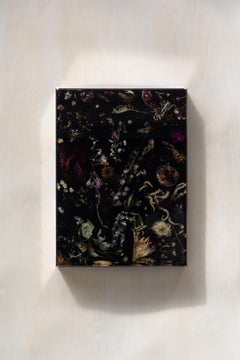 Marcin Rusak, Flora Wandbehangsstück 44, schwarz polierte Oberfläche