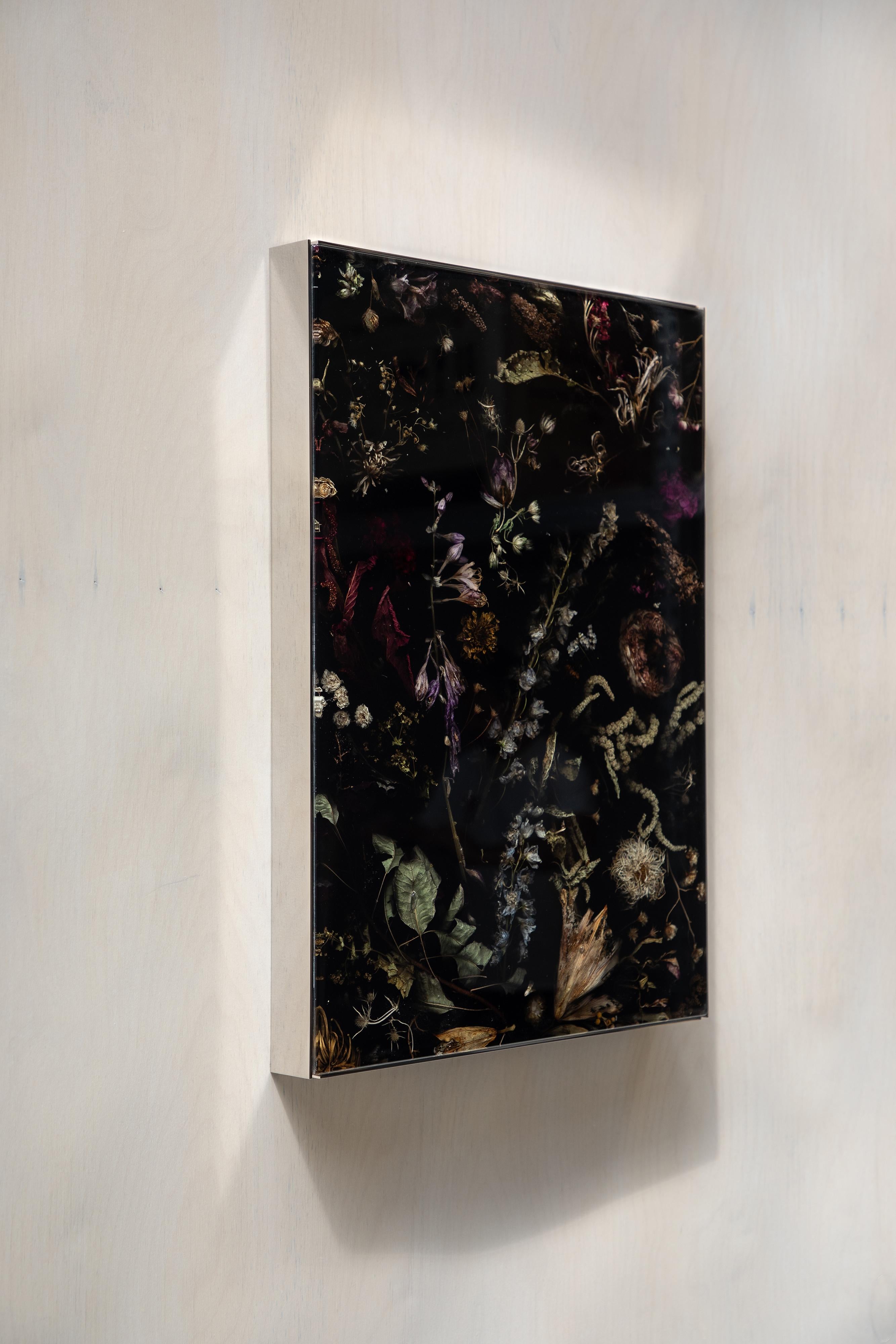 Other Marcin Rusak, Flora Wallhanging Piece 44, Black Polished Finish For Sale