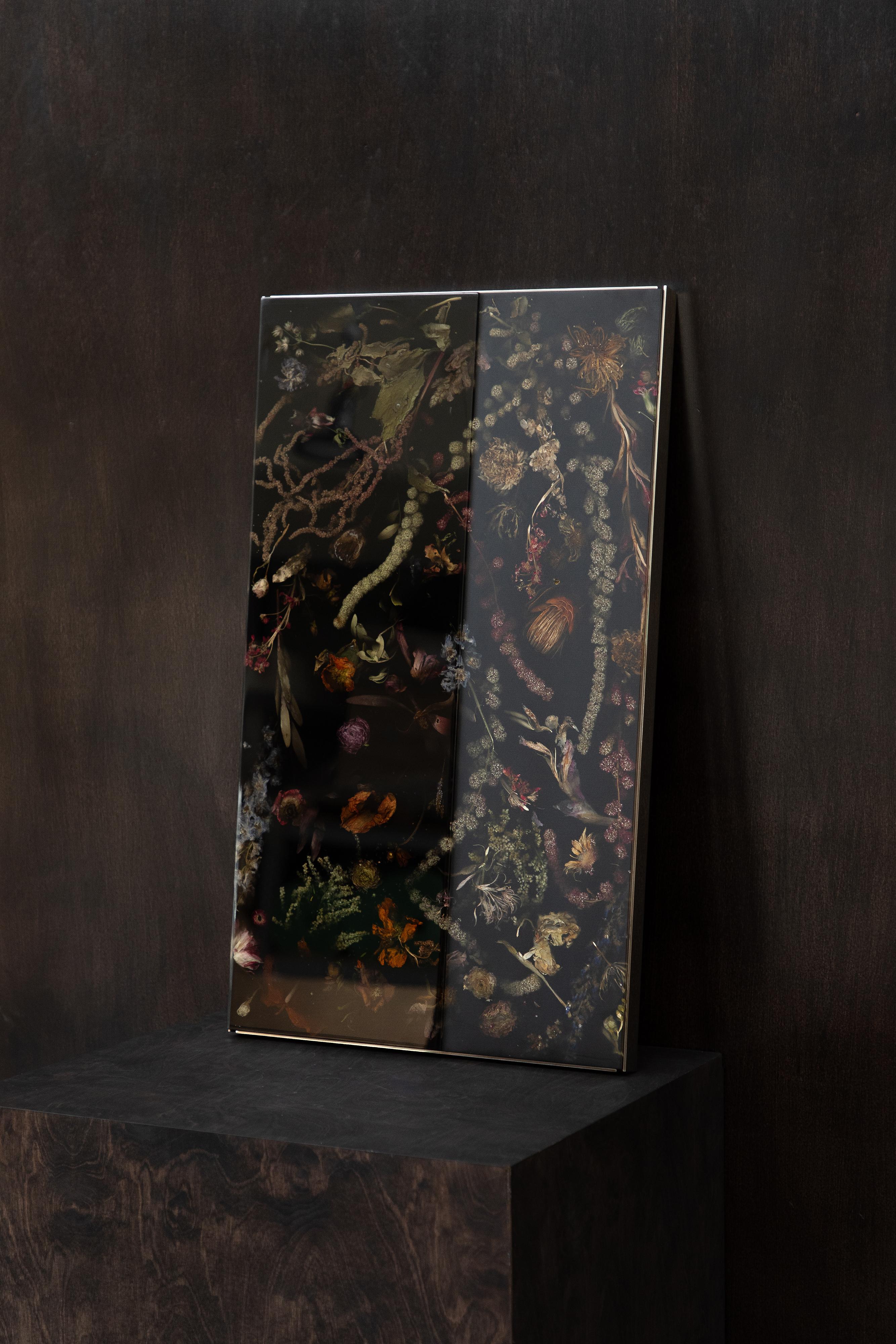 Marcin Rusak, Flora Wallhanging Piece 46, Black Polished/Matte Finish, In Stock For Sale 3