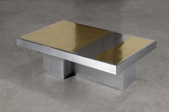 Table basse Marcin Rusak, Alliage de métaux 100-3, finition laiton/ zinc
