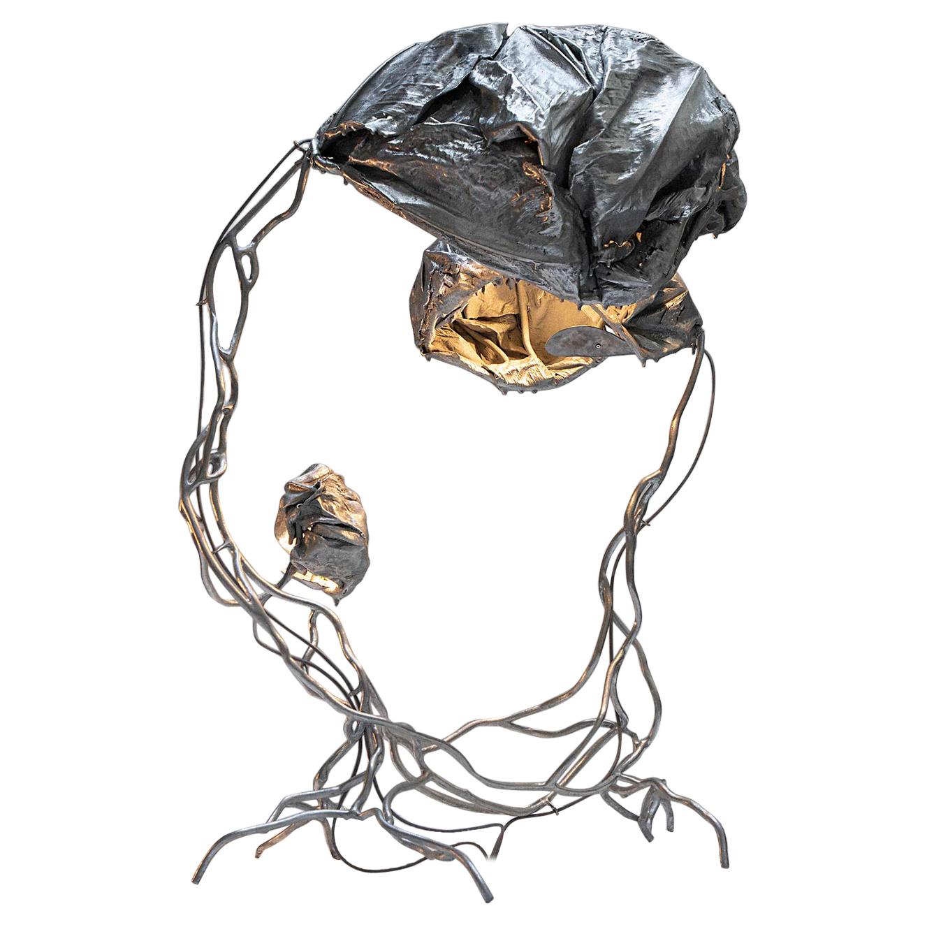 Marcin Rusak Protoplasting Nature 06 Un'unica luce scultorea con foglie reali
