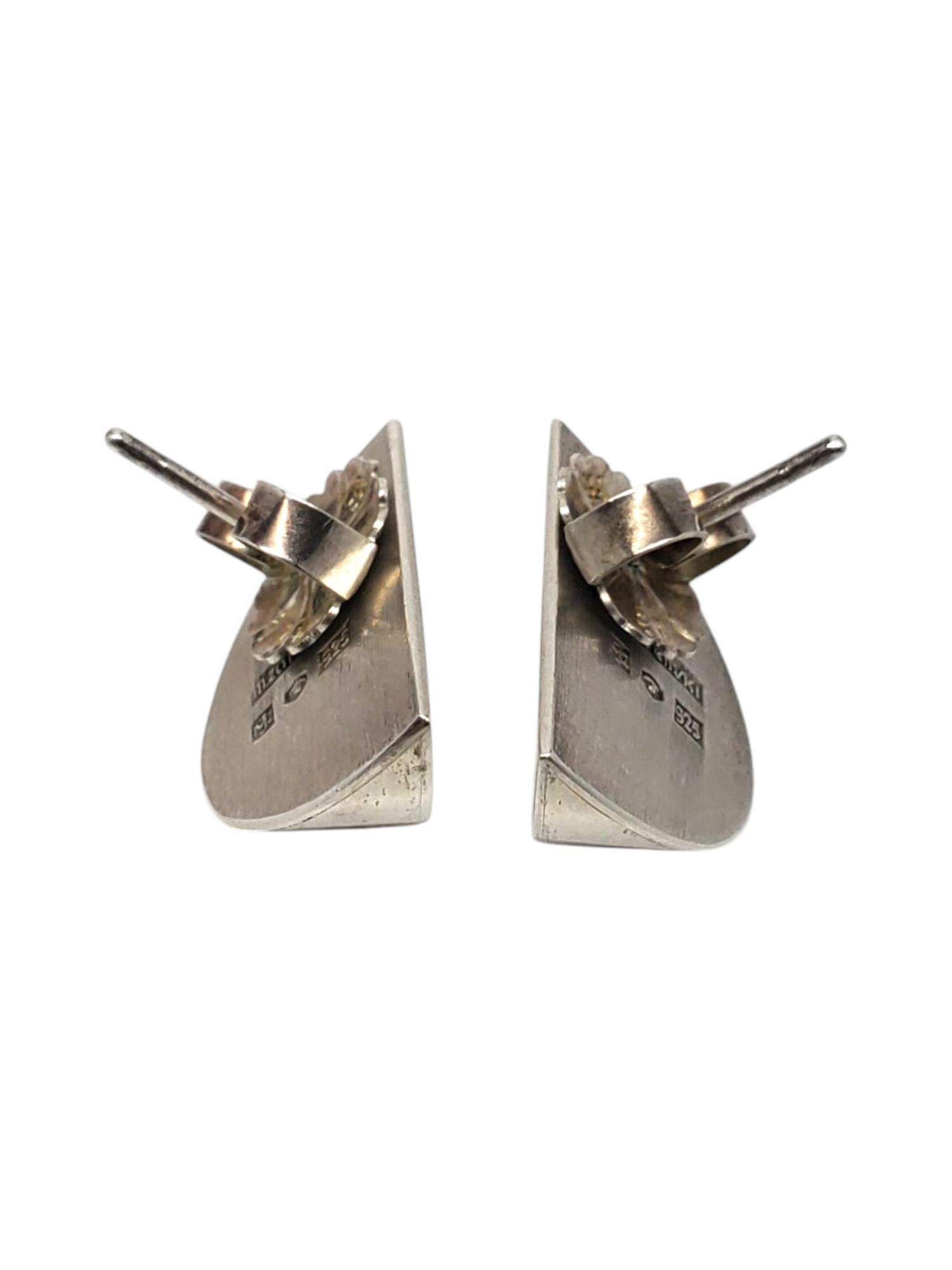 Contemporary Marcin Zaremski Sterling Silver Half Moon Earrings #20800 For Sale