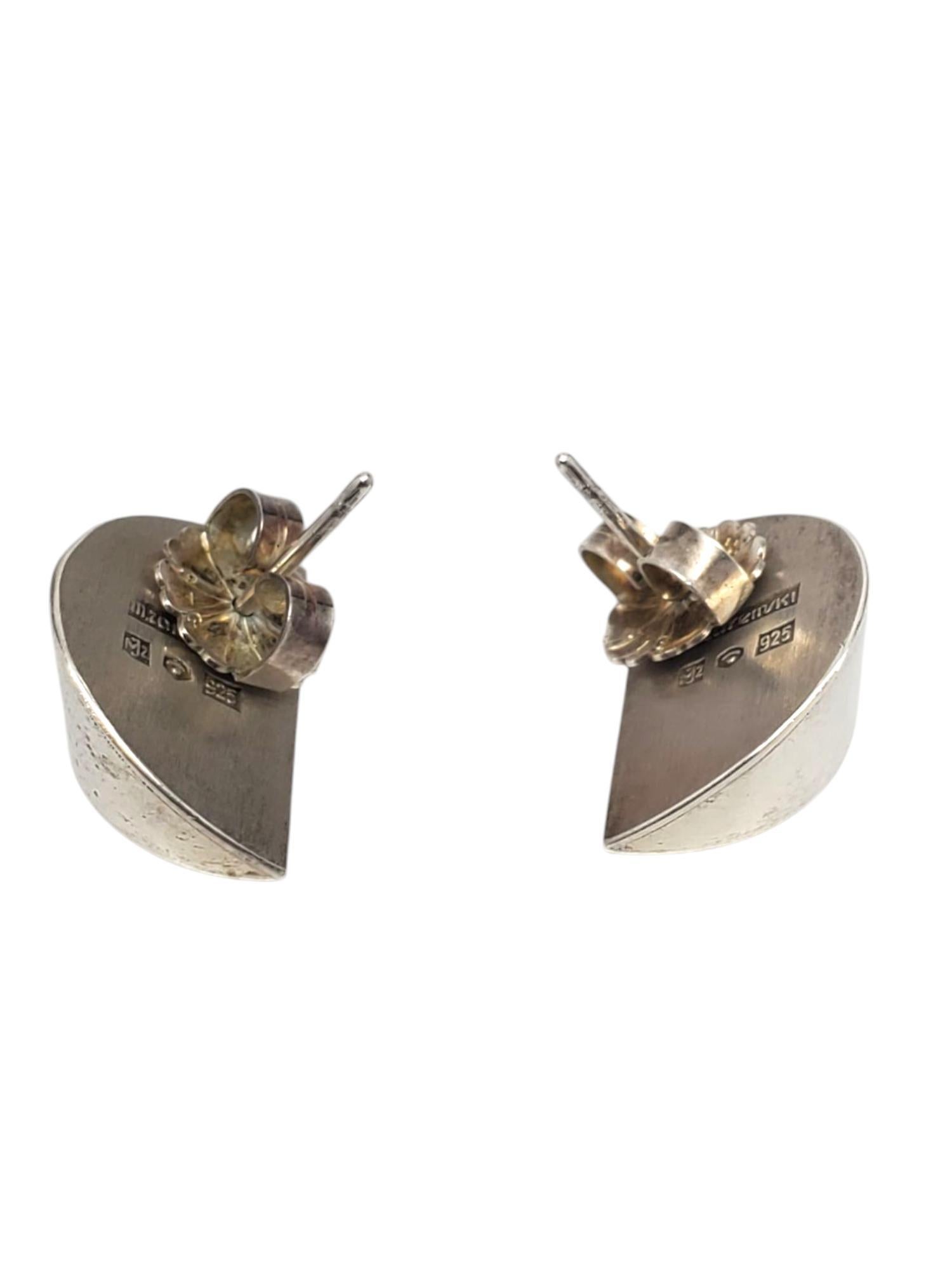 Marcin Zaremski Sterling Silver Half Moon Earrings #20800 For Sale 1