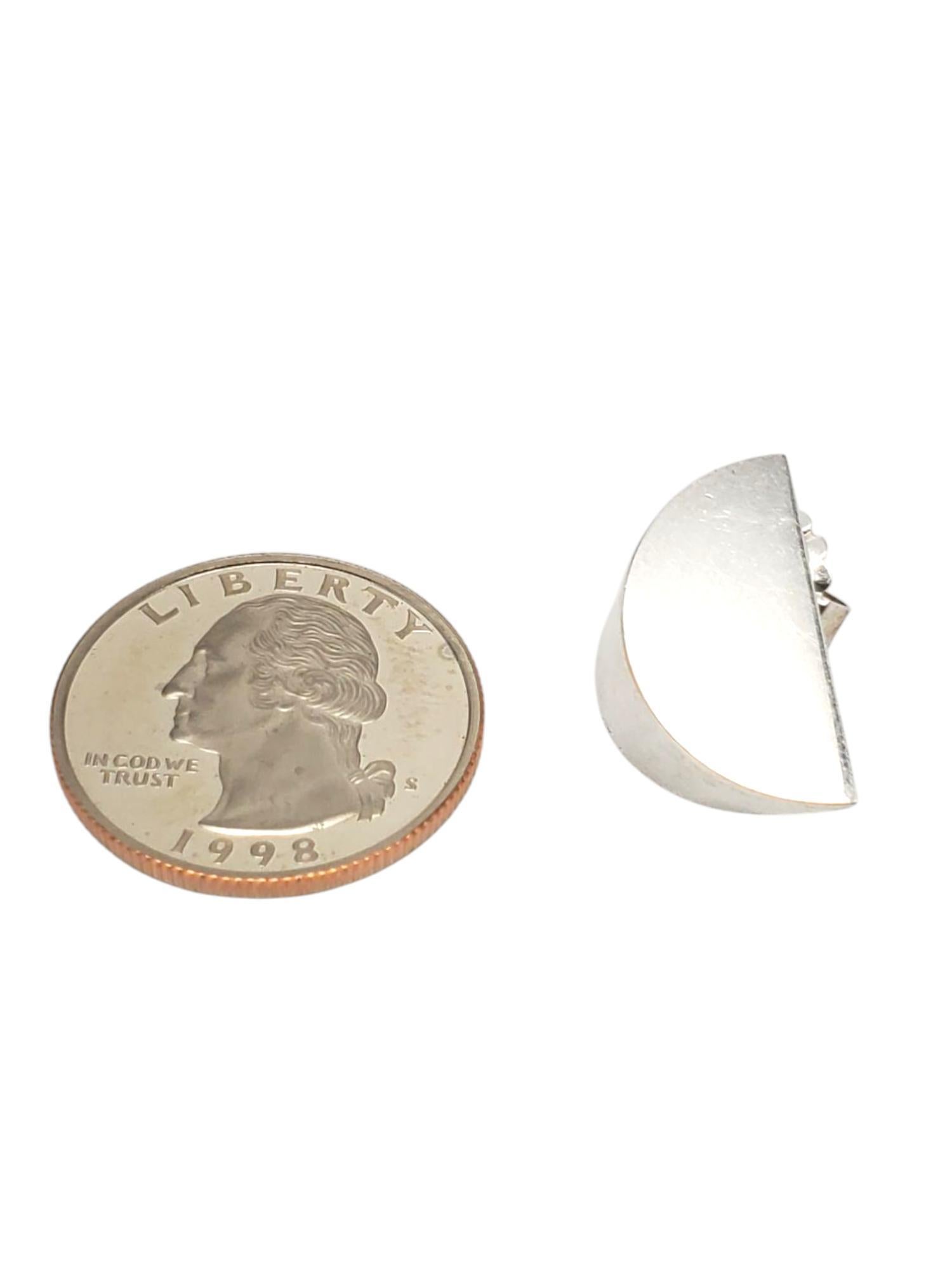 Marcin Zaremski Sterling Silver Half Moon Earrings #20800 For Sale 3
