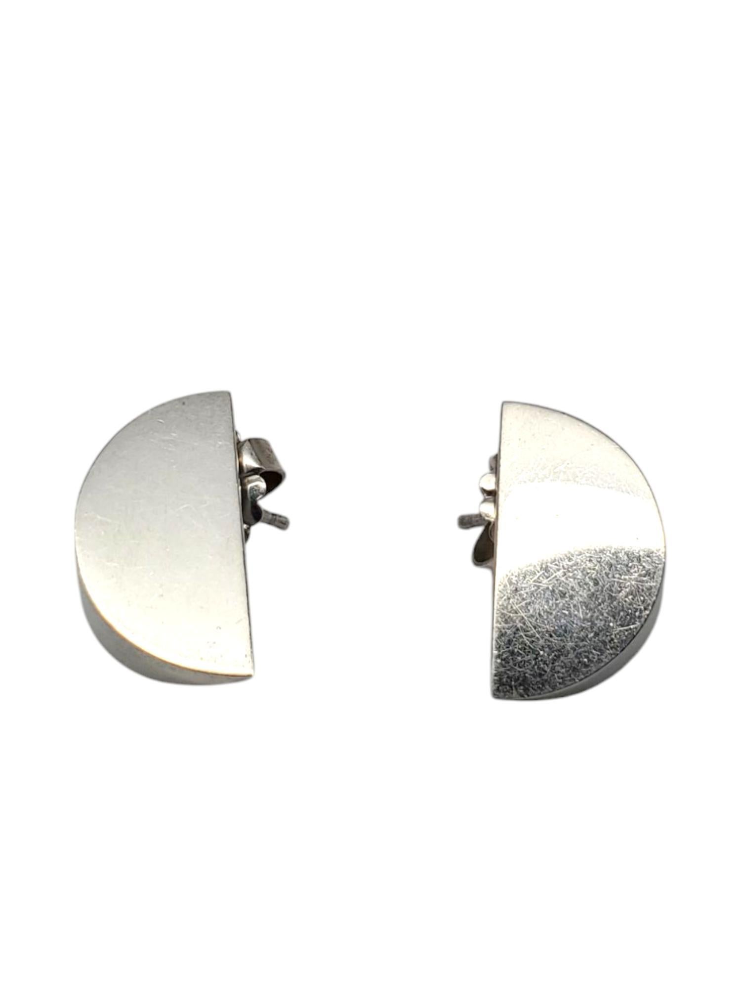 Marcin Zaremski Sterling Silver Half Moon Earrings #20800 For Sale