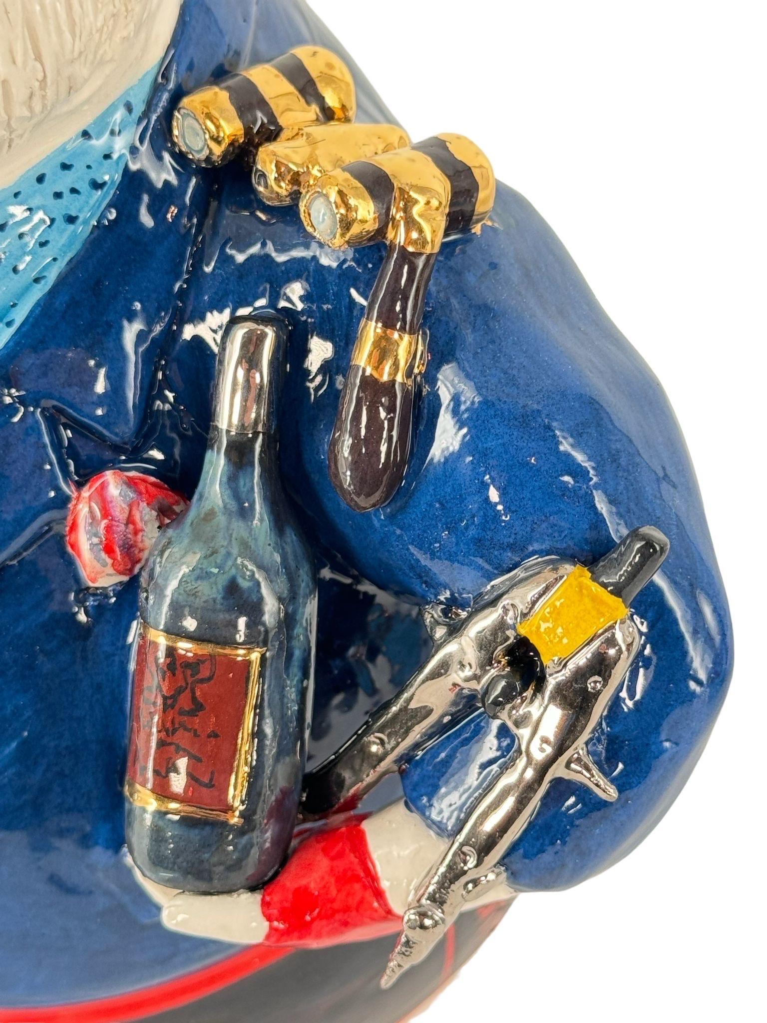 Modern Marco! A Caricature of a opera lover engineer. Made in Italy without mold, 2024 For Sale