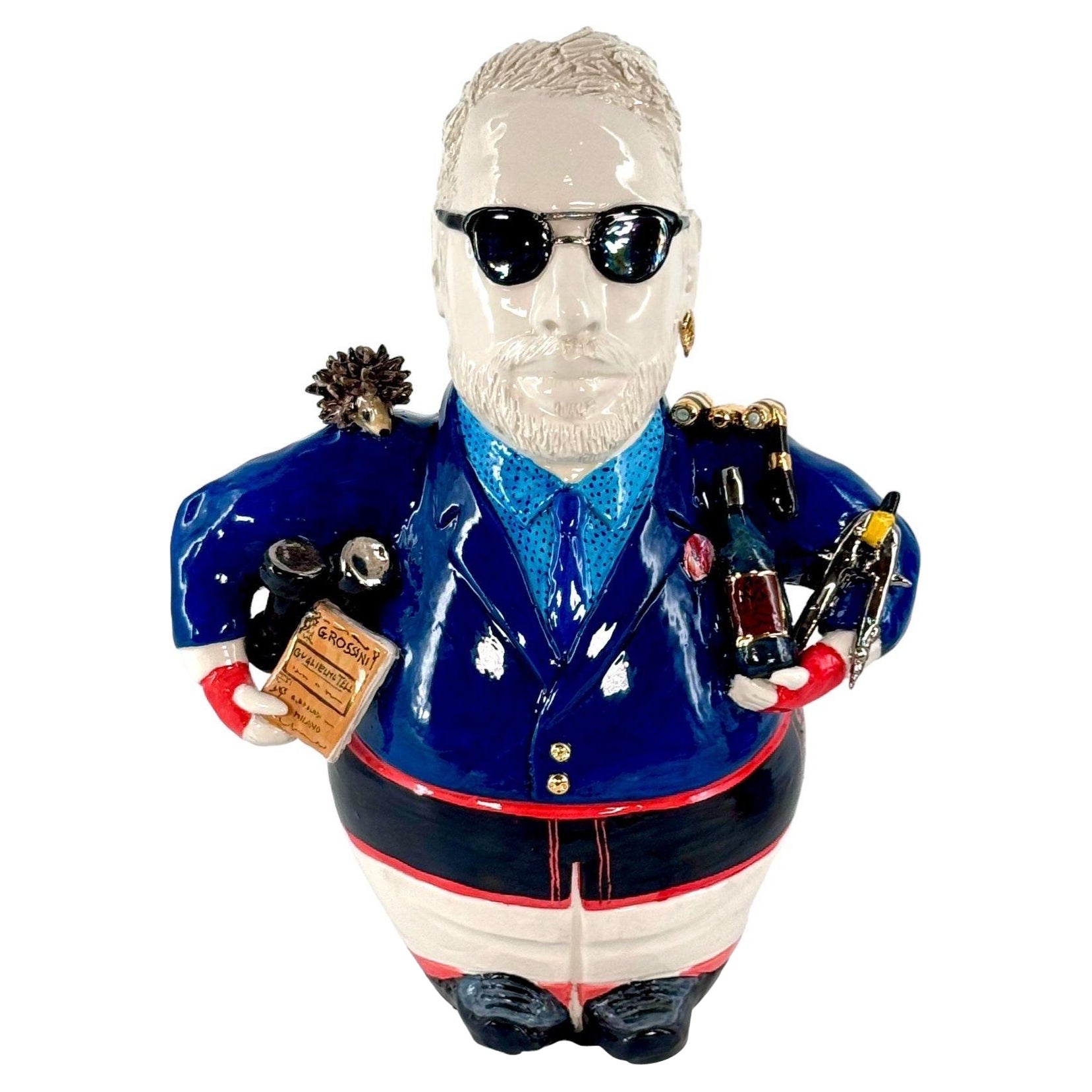 Marco! A Caricature of a opera lover engineer. Made in Italy without mold, 2024 For Sale
