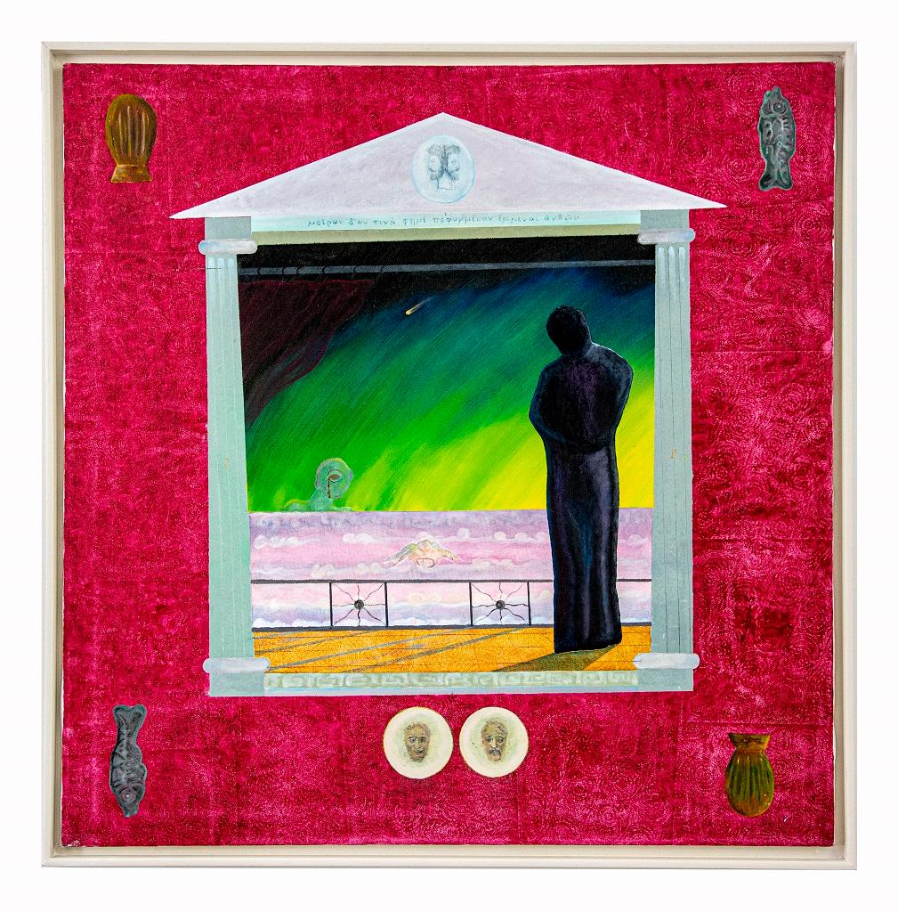 Teatrino - Itaca è un'opera originale realizzata da Marco Amici nel 2000.

Pittura a olio mista colorata su tela.

Firmato a mano e intitolato dall'artista sul retro.


