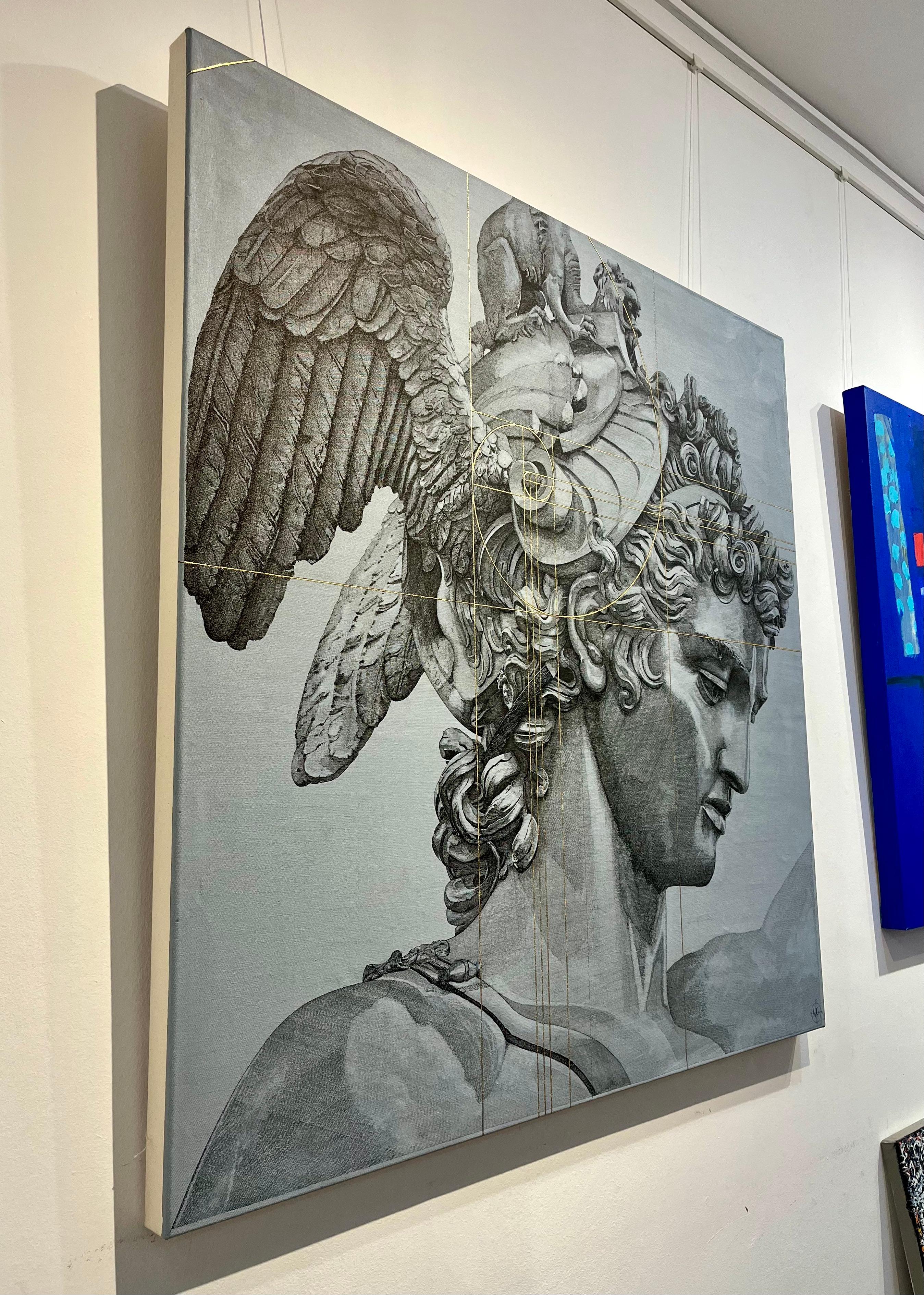 Fibonacci's Perseus - acrylic, painting, canvas, classical, figurative 3