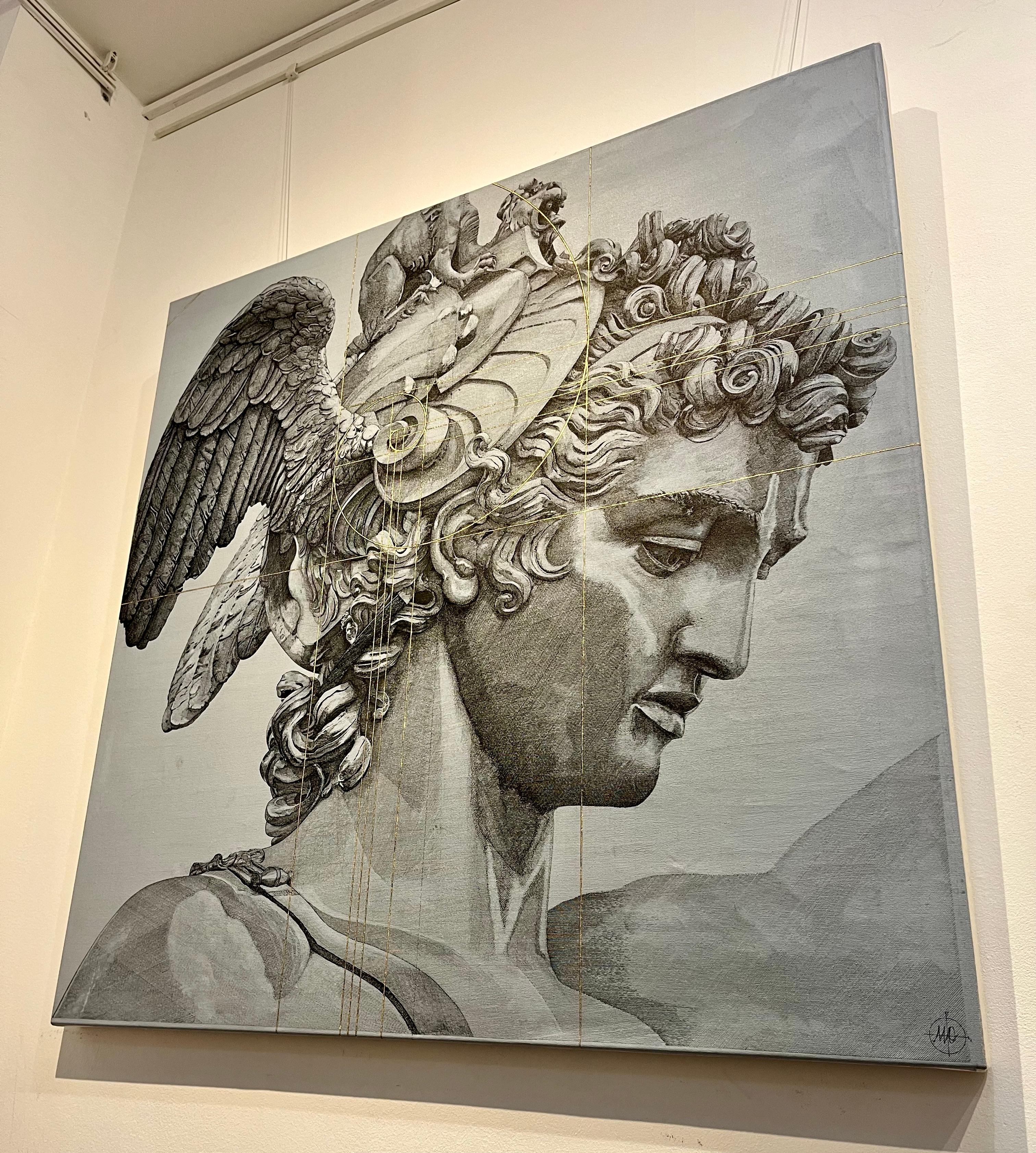 Fibonacci's Perseus - acrylic, painting, canvas, classical, figurative 1