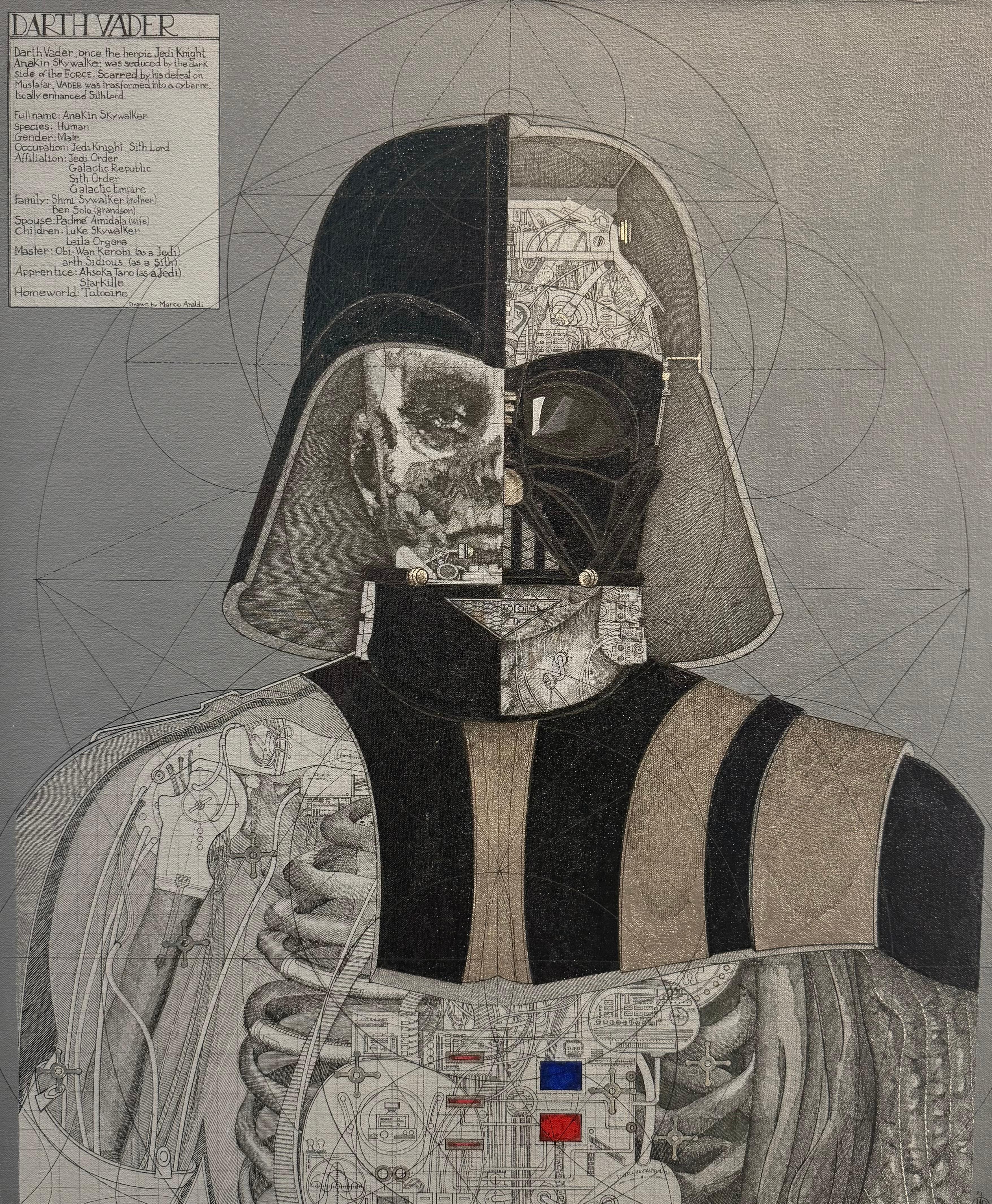 Portrait Painting di Marco Araldi - Se solo conoscessi il potere del Lato Oscuro