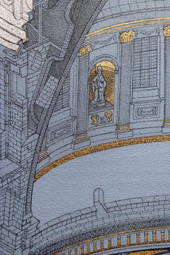 Isometric Cathedral - geometrical, mathematical, cathedral, st Pauls, London