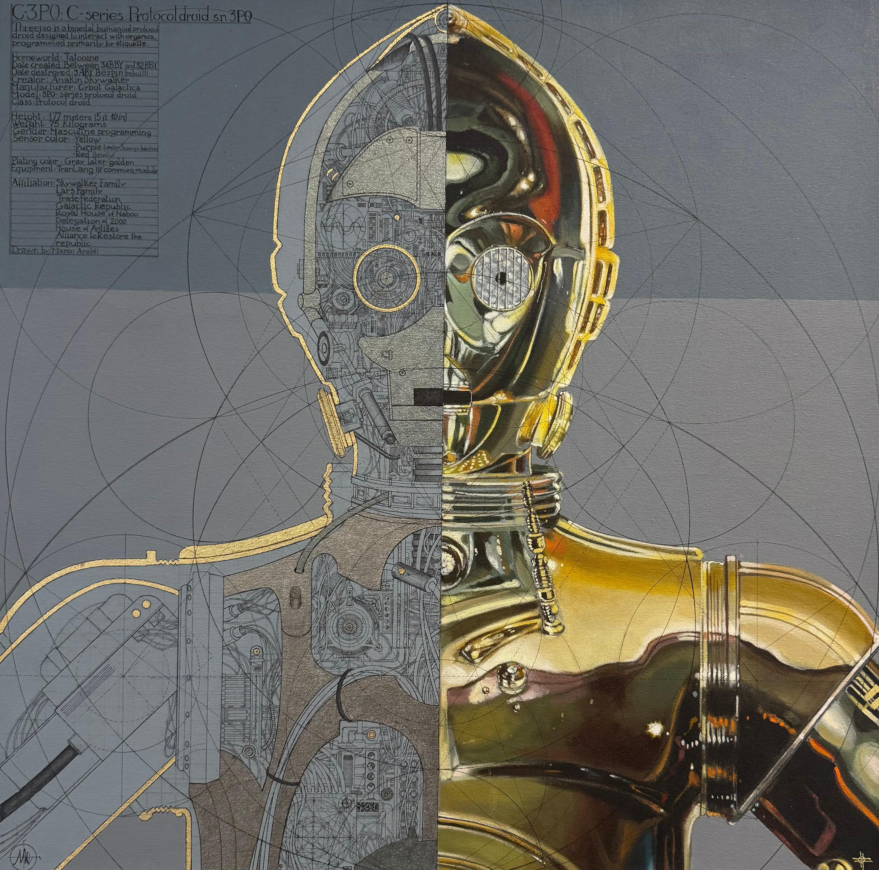 Figurative Painting di Marco Araldi - Protocollo Droide