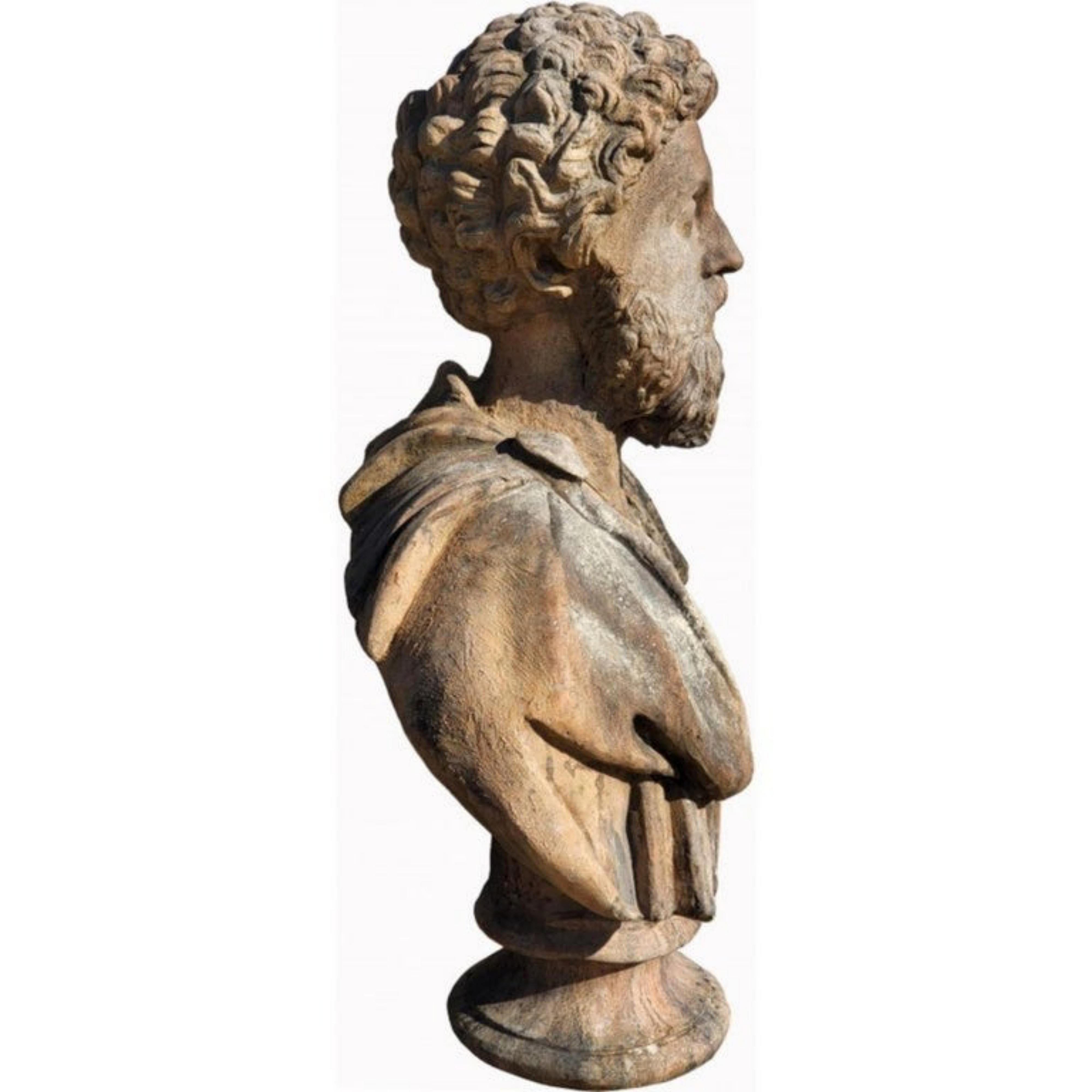 Modern MarCo Aurelio Busto in Terracotta, Early 20th Century For Sale