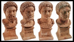 MARCO AURELIO - CARACALLA - OTTAVIANO - NERONE Terracotta Hand Made 21th Century
