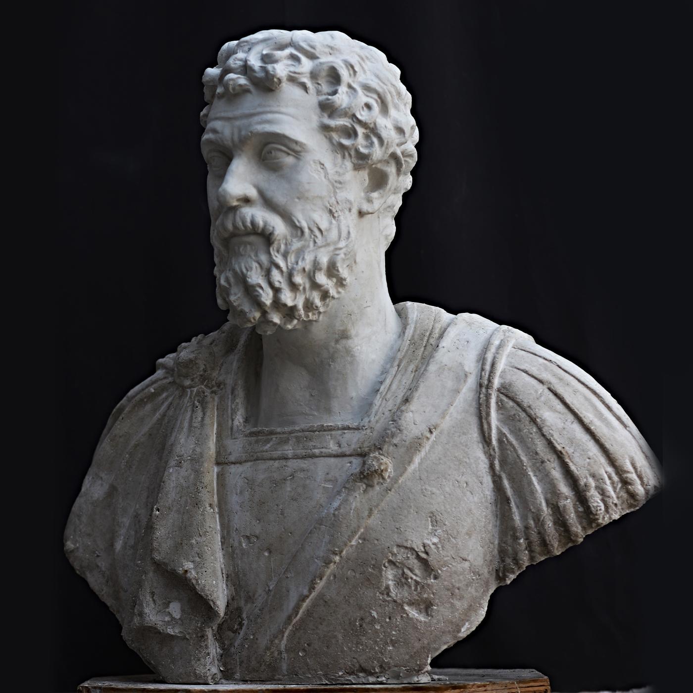 Italian Marco Aurelio Plaster Sculpture For Sale