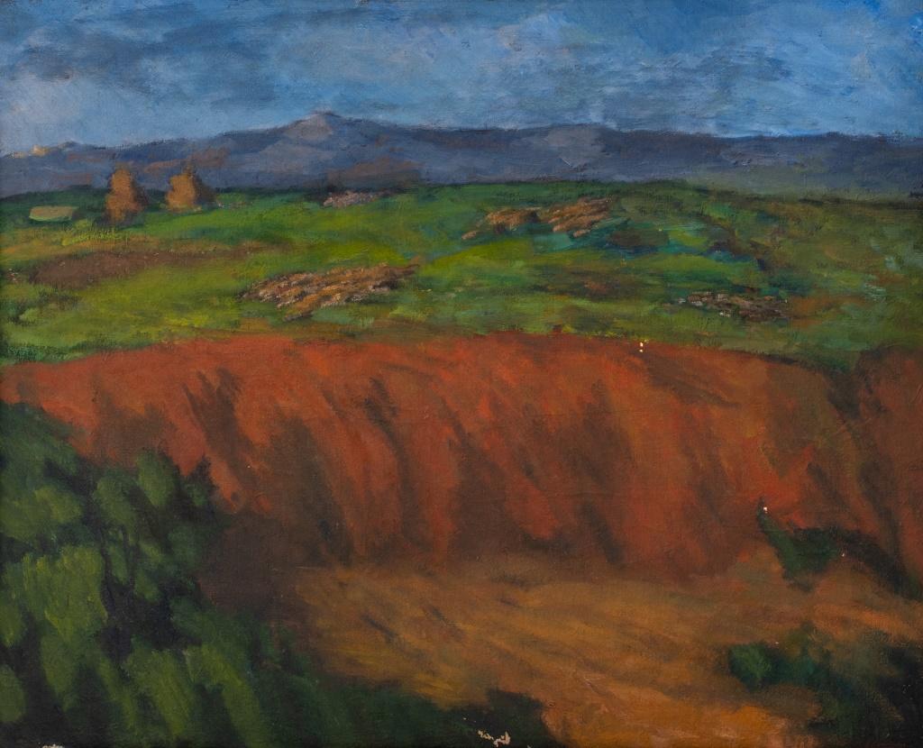 Paysage pastoral de Marco Aurelio Tricca, 1929 - Painting de Marco Aurelio Tricca 