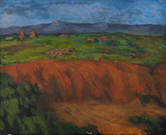 Marco Aurelio Tricca Pastoral Landscape Oil, 1929