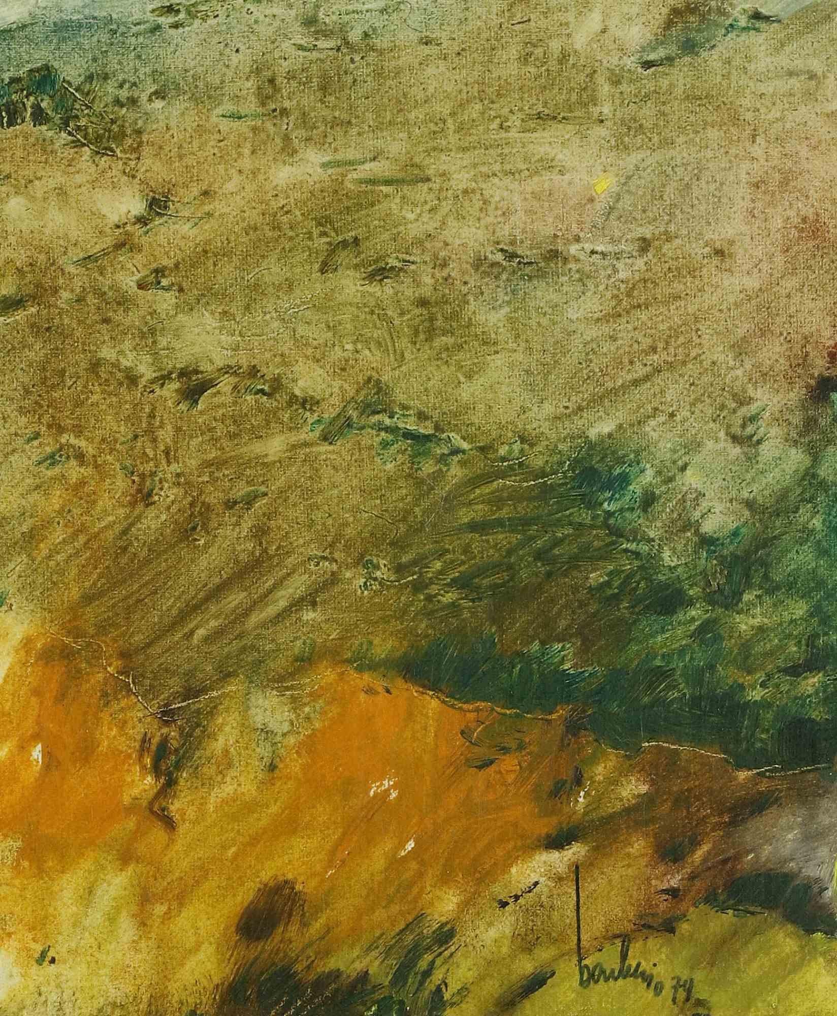 Landschaft in Abruzzo – Ölgemälde von Marco Barberio – 1979 im Angebot 1