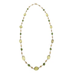Marco Bicego 18 Karat Gold Citrine and Peridot Necklace