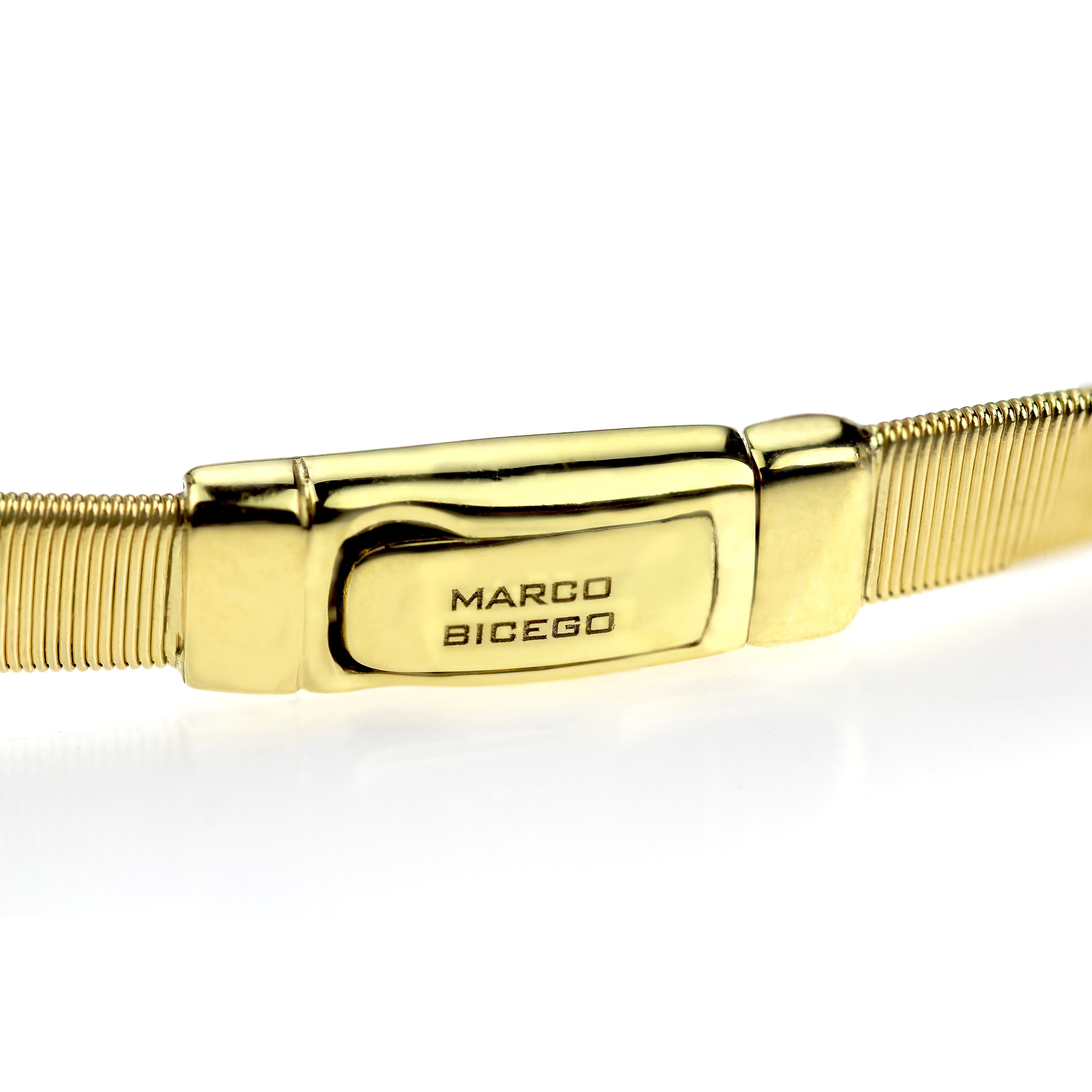 Marco Bicego 18 Karat Gold Marrakech Supreme Single Strand Collar Necklace In Excellent Condition In London, GB