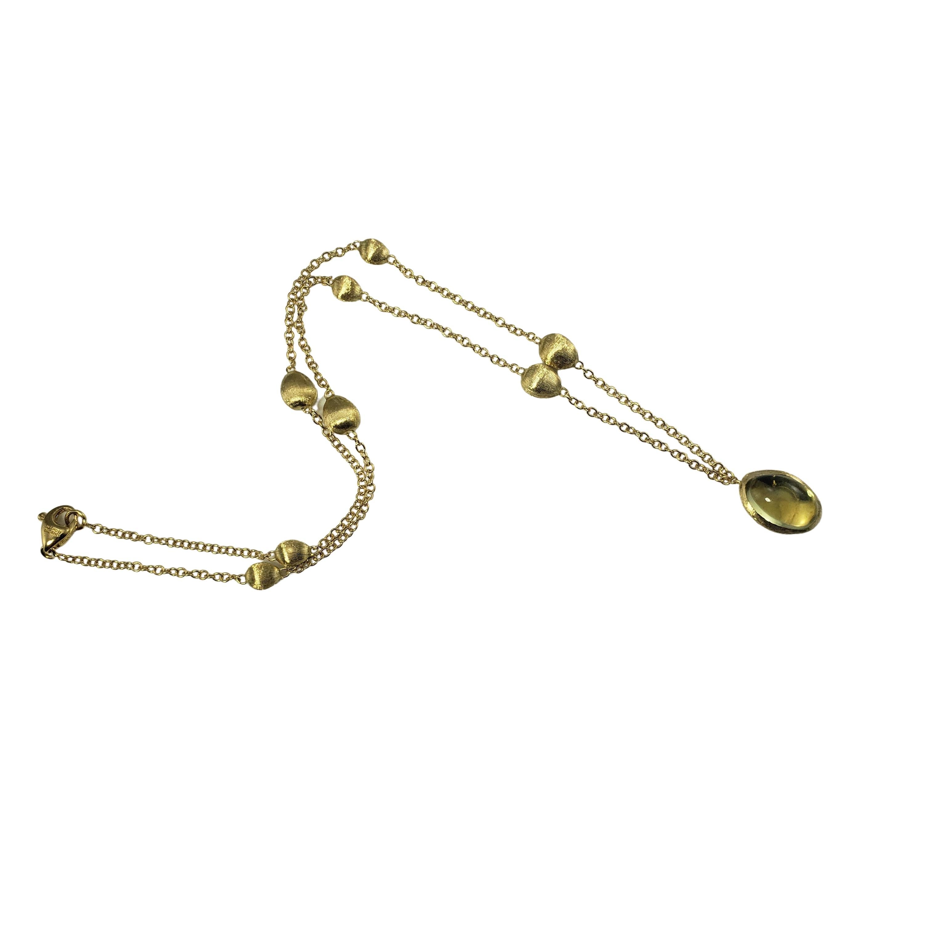Marco Bicego Halskette aus 18 Karat Gelbgold und Citrin (Ovalschliff)