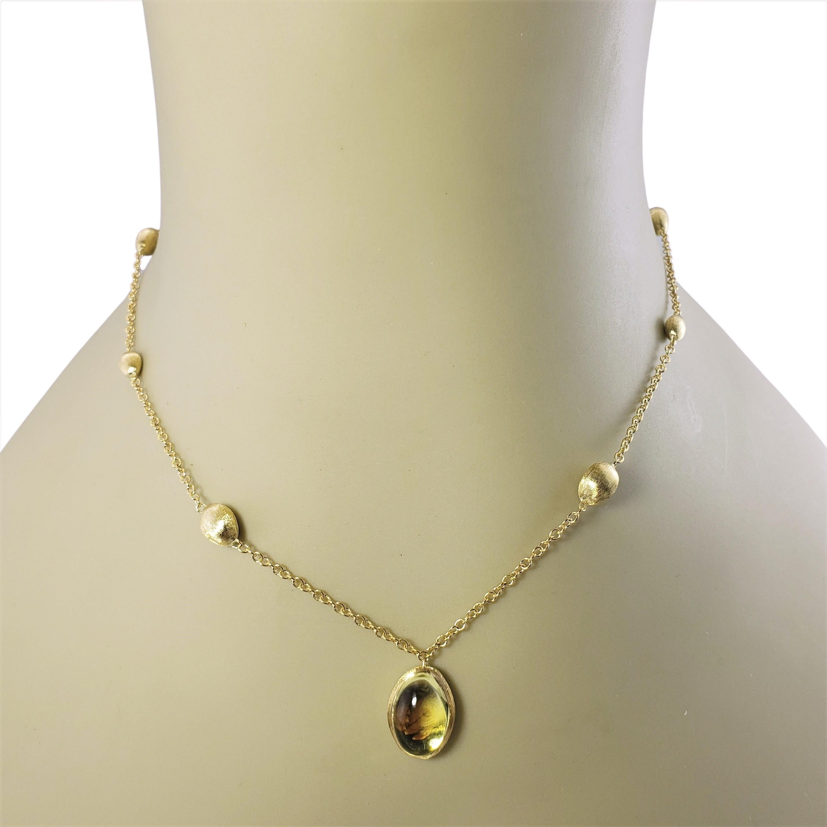 Marco Bicego 18 Karat Yellow Gold and Citrine Necklace For Sale 2