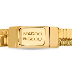 Marco Bicego - Bracelet à 2 rangs de diamants en or jaune 18 carats