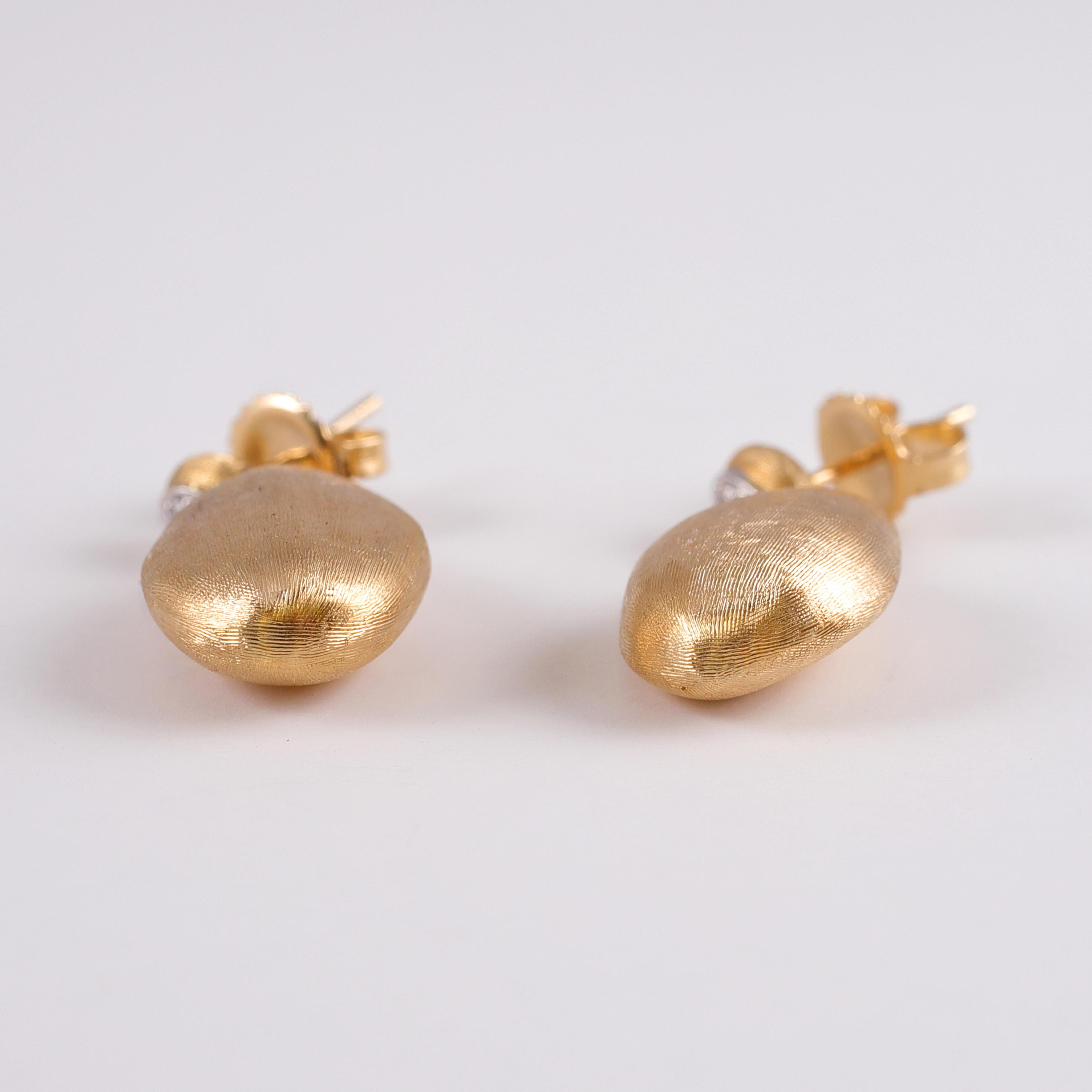 Marco Bicego 18 Karat Yellow Gold Diamond Earrings 1