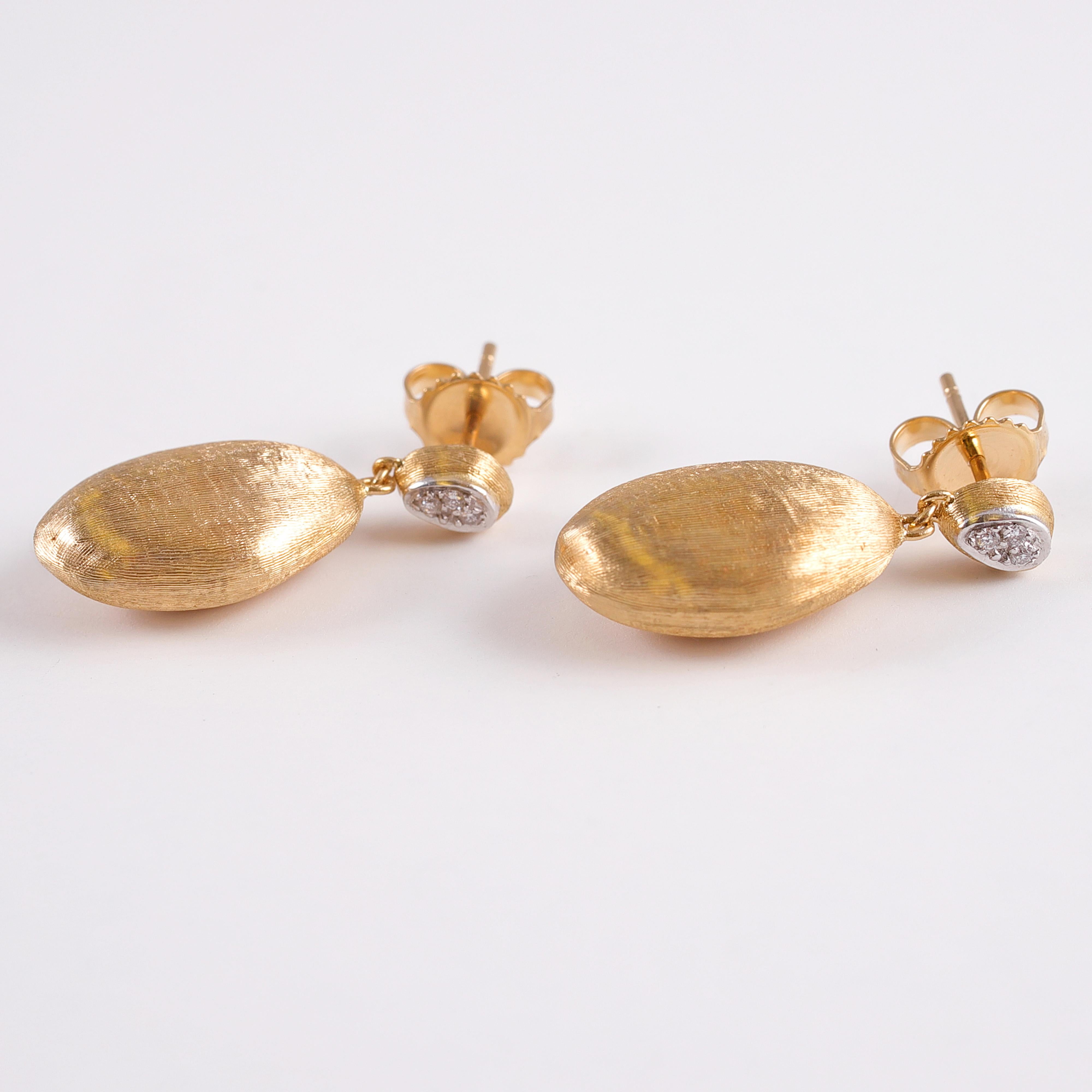 Marco Bicego 18 Karat Yellow Gold Diamond Earrings 2