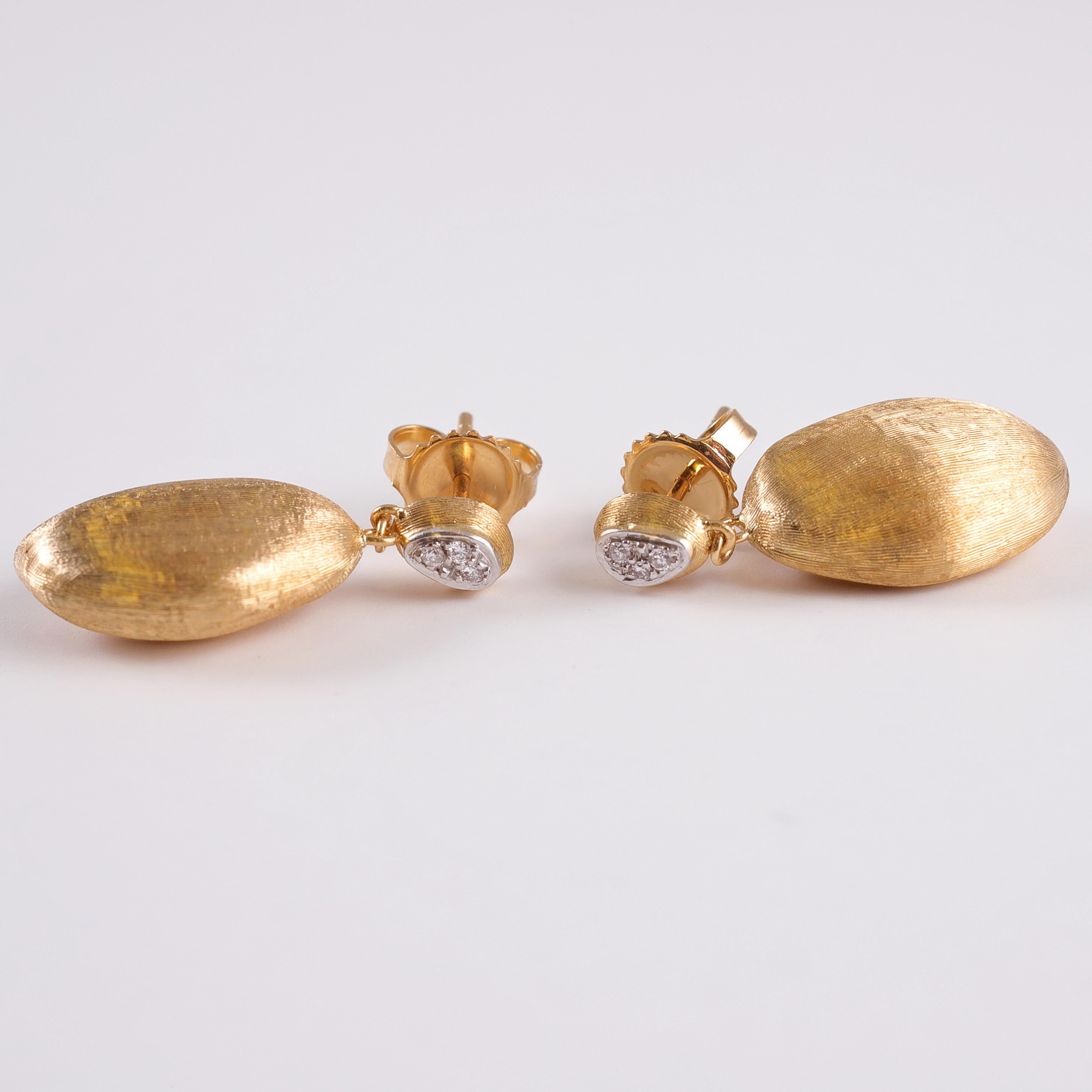 Marco Bicego 18 Karat Yellow Gold Diamond Earrings 3