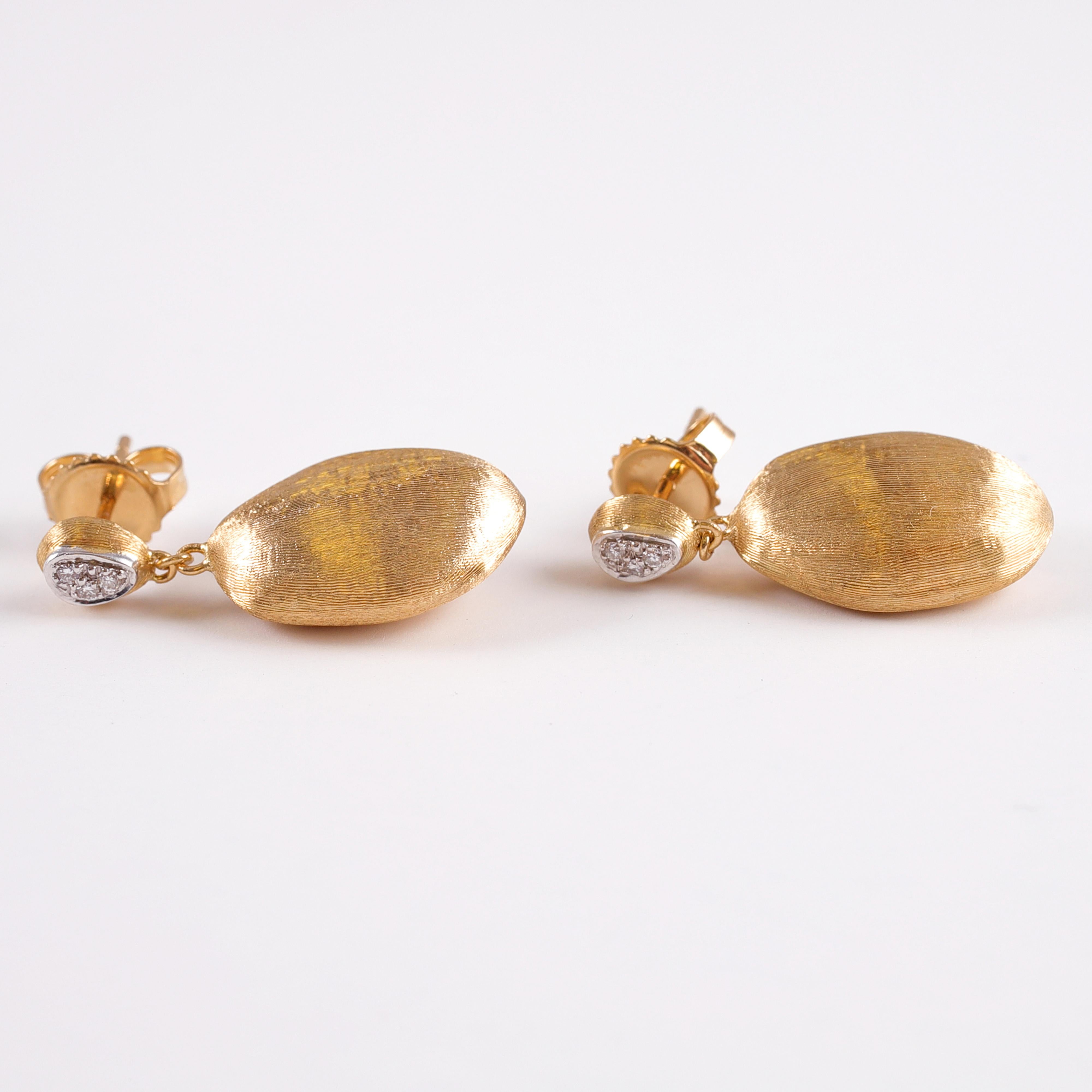 Marco Bicego 18 Karat Yellow Gold Diamond Earrings 4