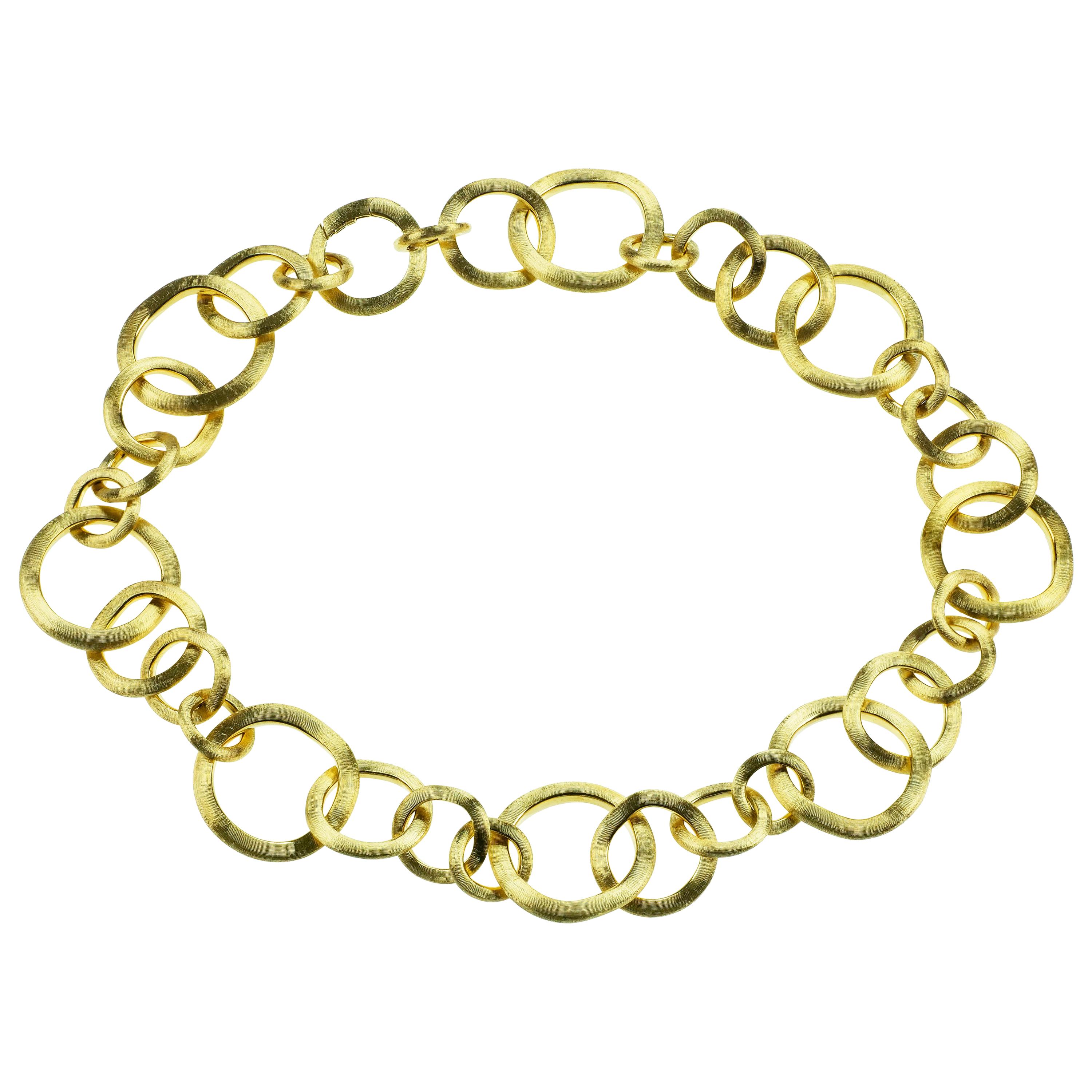 Marco Bicego 18 Karat Yellow Gold Jaipur Link Gauge Collar Choker Necklace