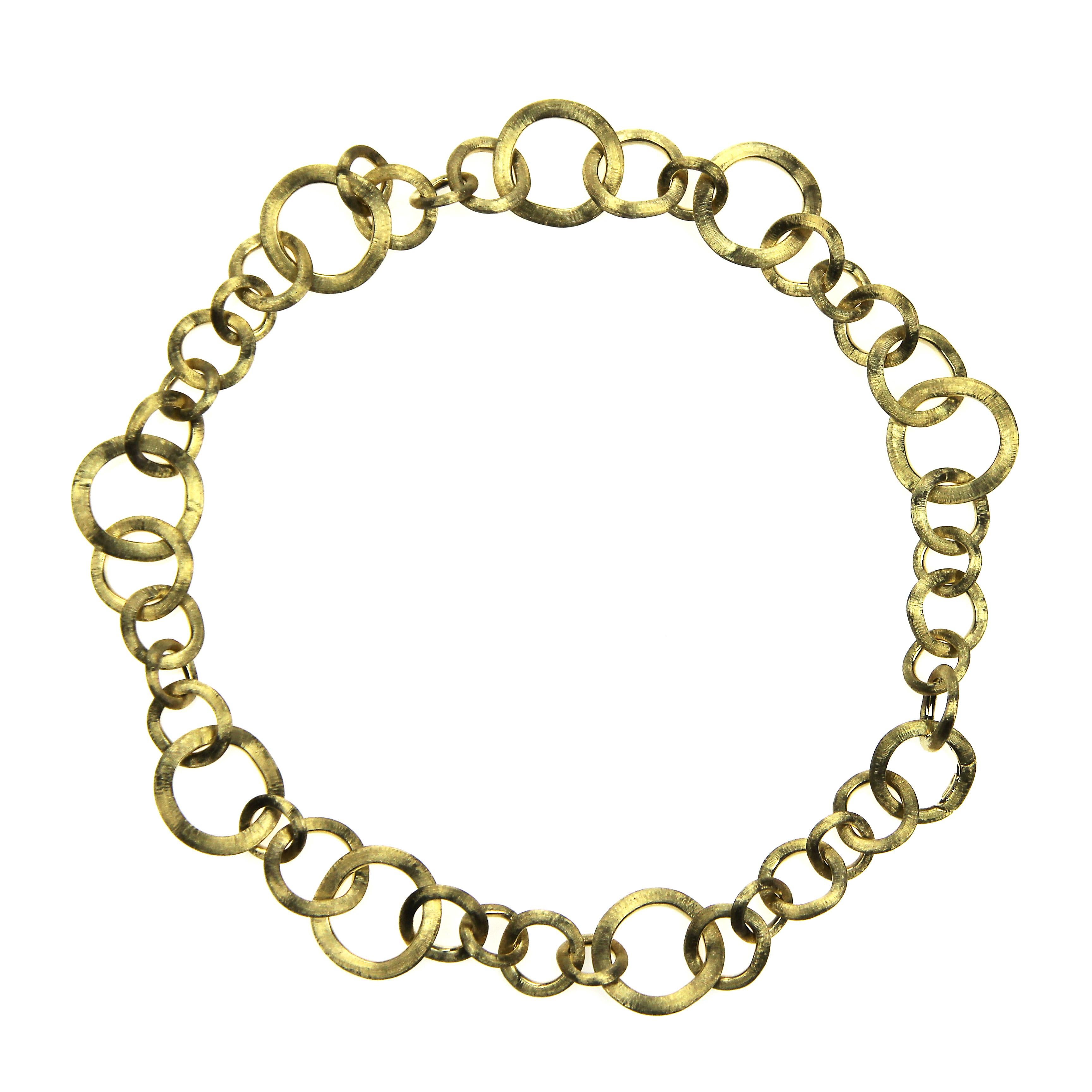Marco Bicego 18 Karat Yellow Gold Jaipur Link Gauge Collar Choker Necklace