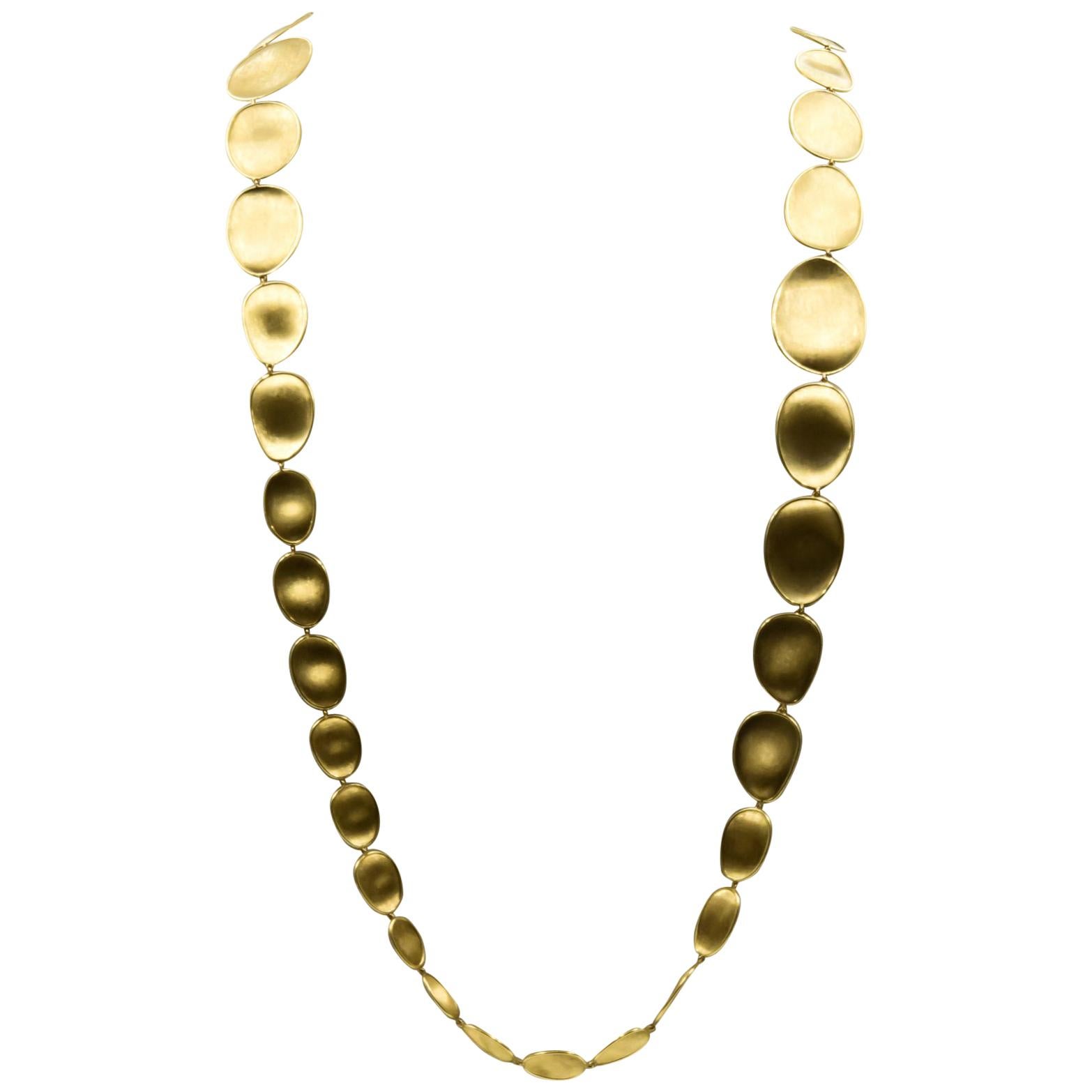 Marco Bicego 18 Karat Yellow Gold Medium Double Wave Necklace