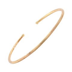 Marco Bicego 18 Karat Yellow Gold Satin Finish Cuff Bracelet