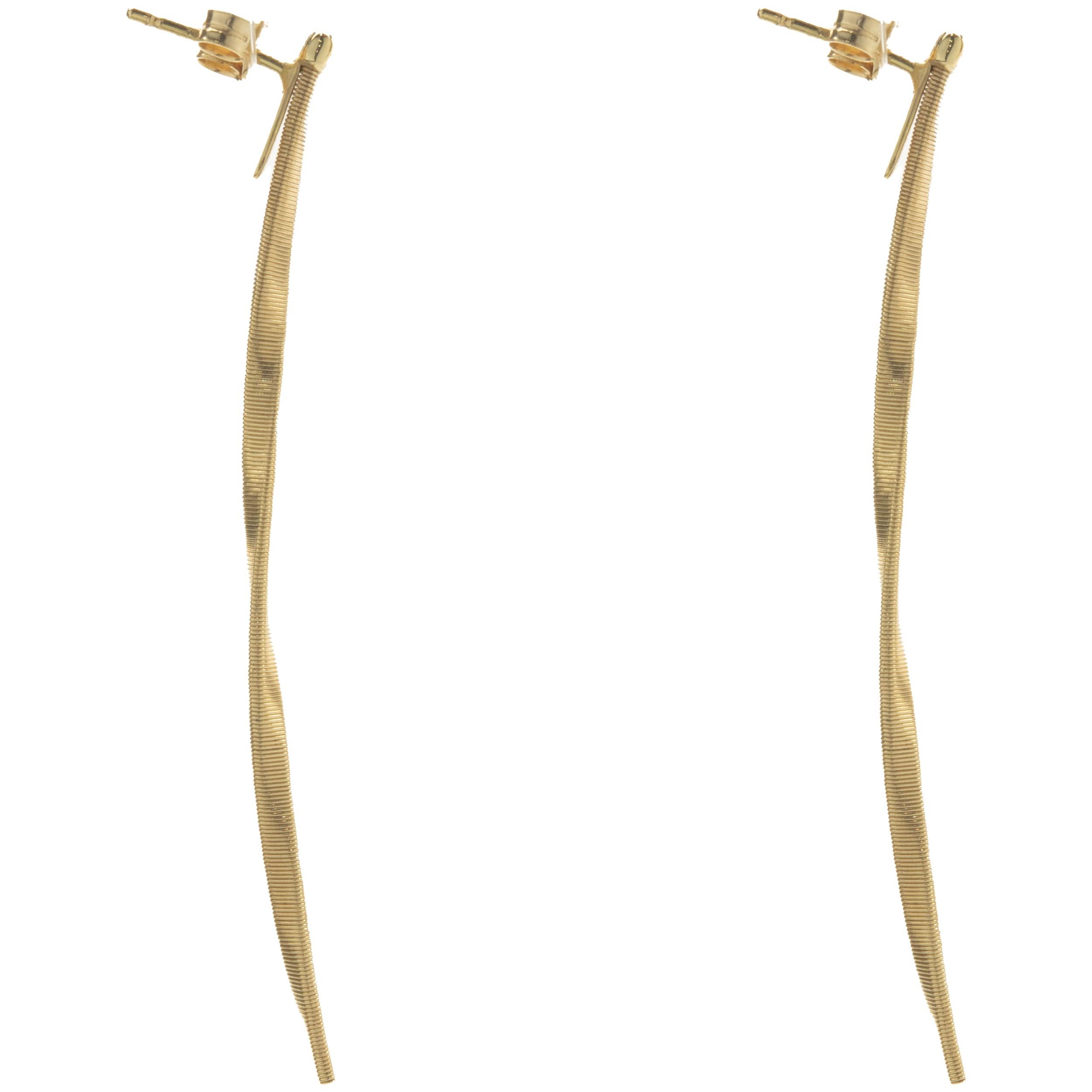 Marco Bicego 18 Karat Gelbgold Seiden-Twist-Ohrringe mit Tropfen im Zustand „Hervorragend“ in Scottsdale, AZ