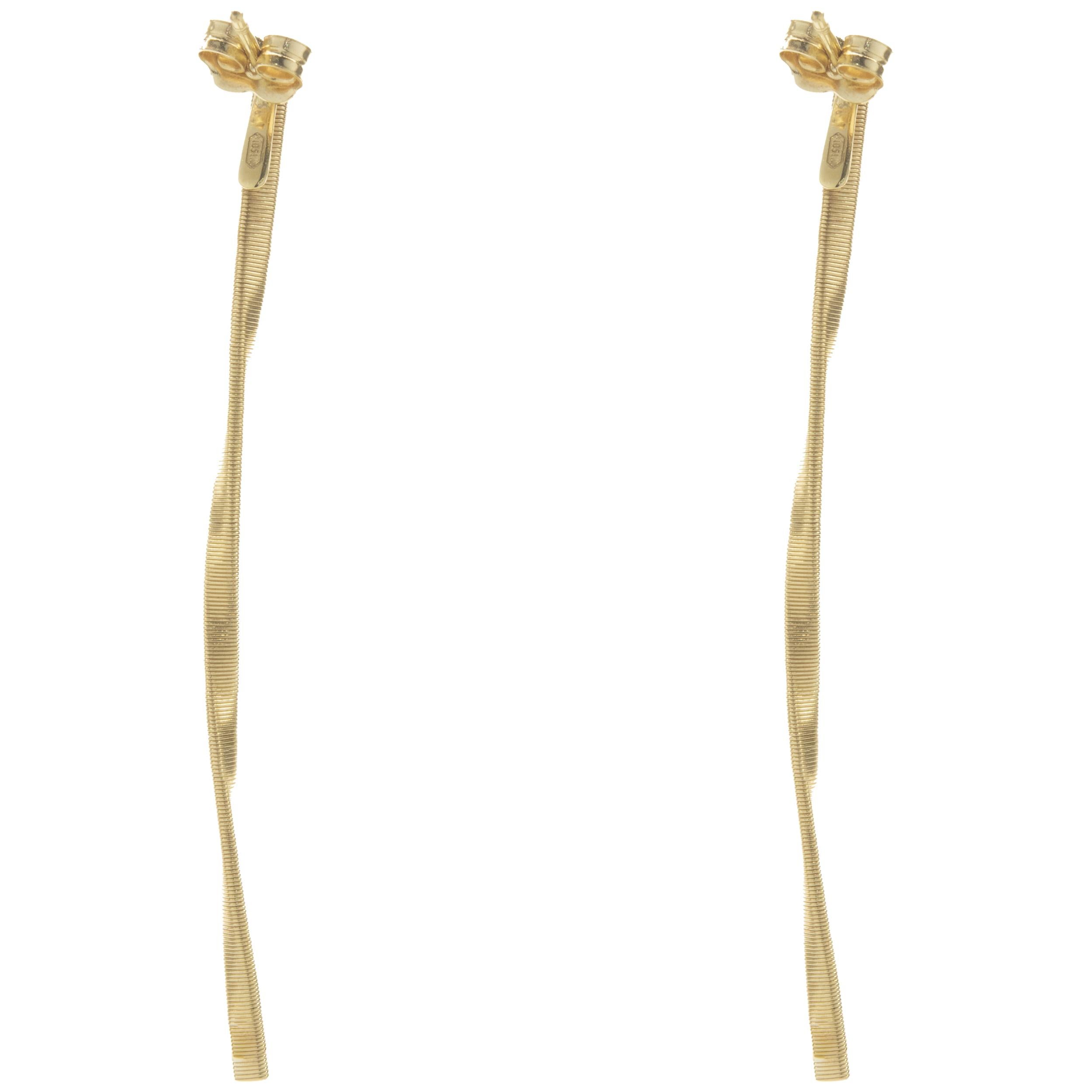 Marco Bicego 18 Karat Gelbgold Seiden-Twist-Ohrringe mit Tropfen Damen