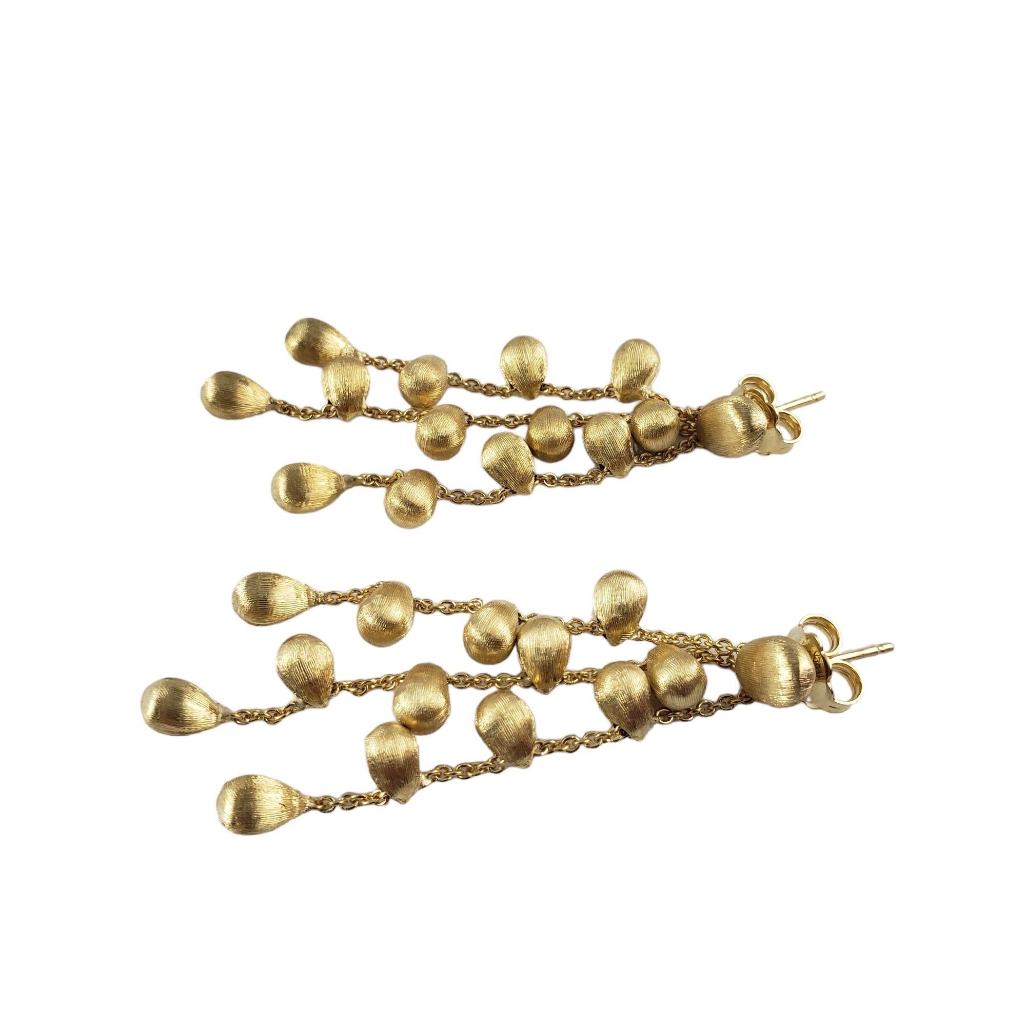 Women's Marco Bicego 18 Karat Yellow Gold Triple Strand Siviglia Dangle Earrings