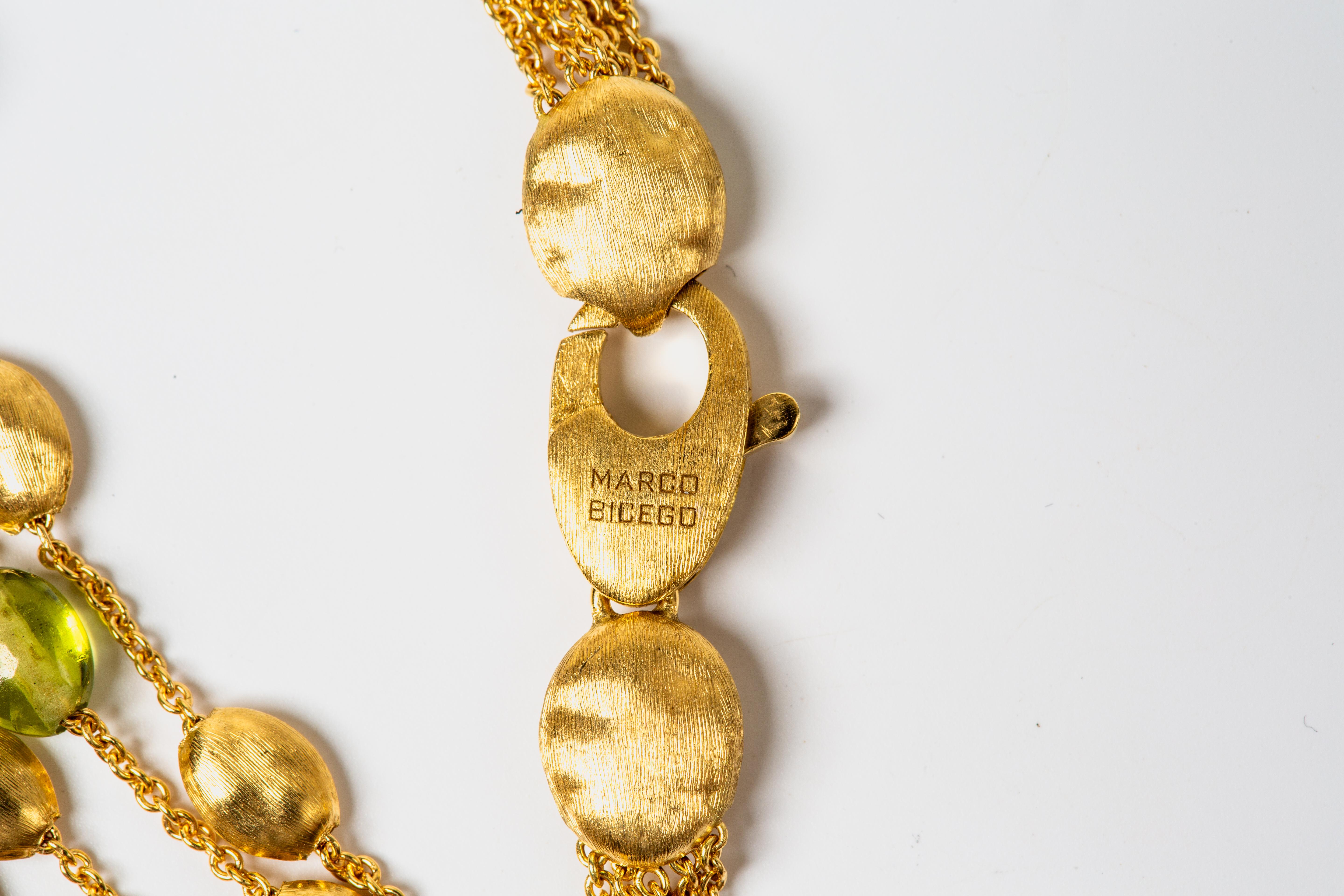 Marco Bicego 18k Brushed Yellow Gold Gemstone Bracelet For Sale 3